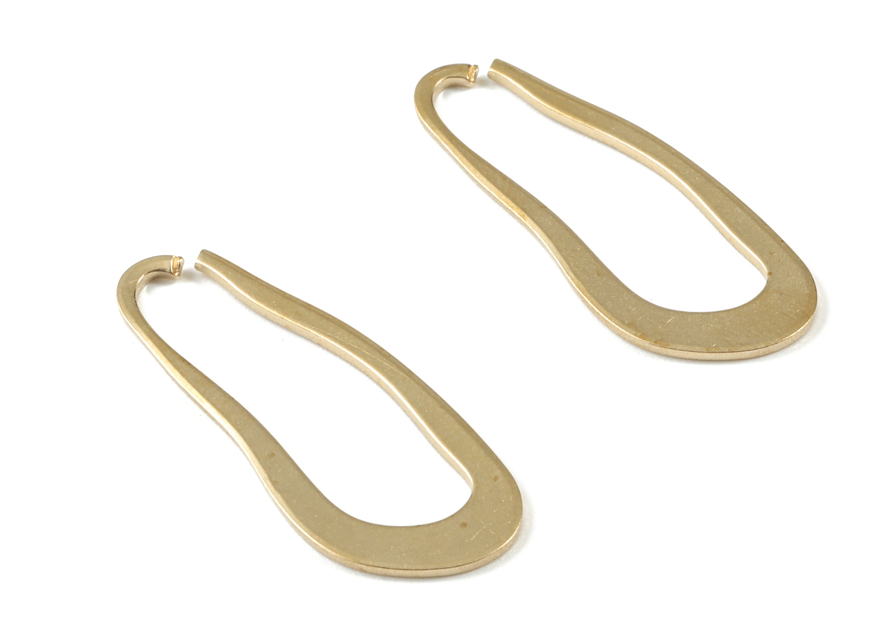 Brass Drop Earring Wire - Raw Brass Drop Earring Hook - Earring Hook - Jewelry Supplies - 31.65x12.97x1.01mm - PP3555 - DOMEDBAZAAR