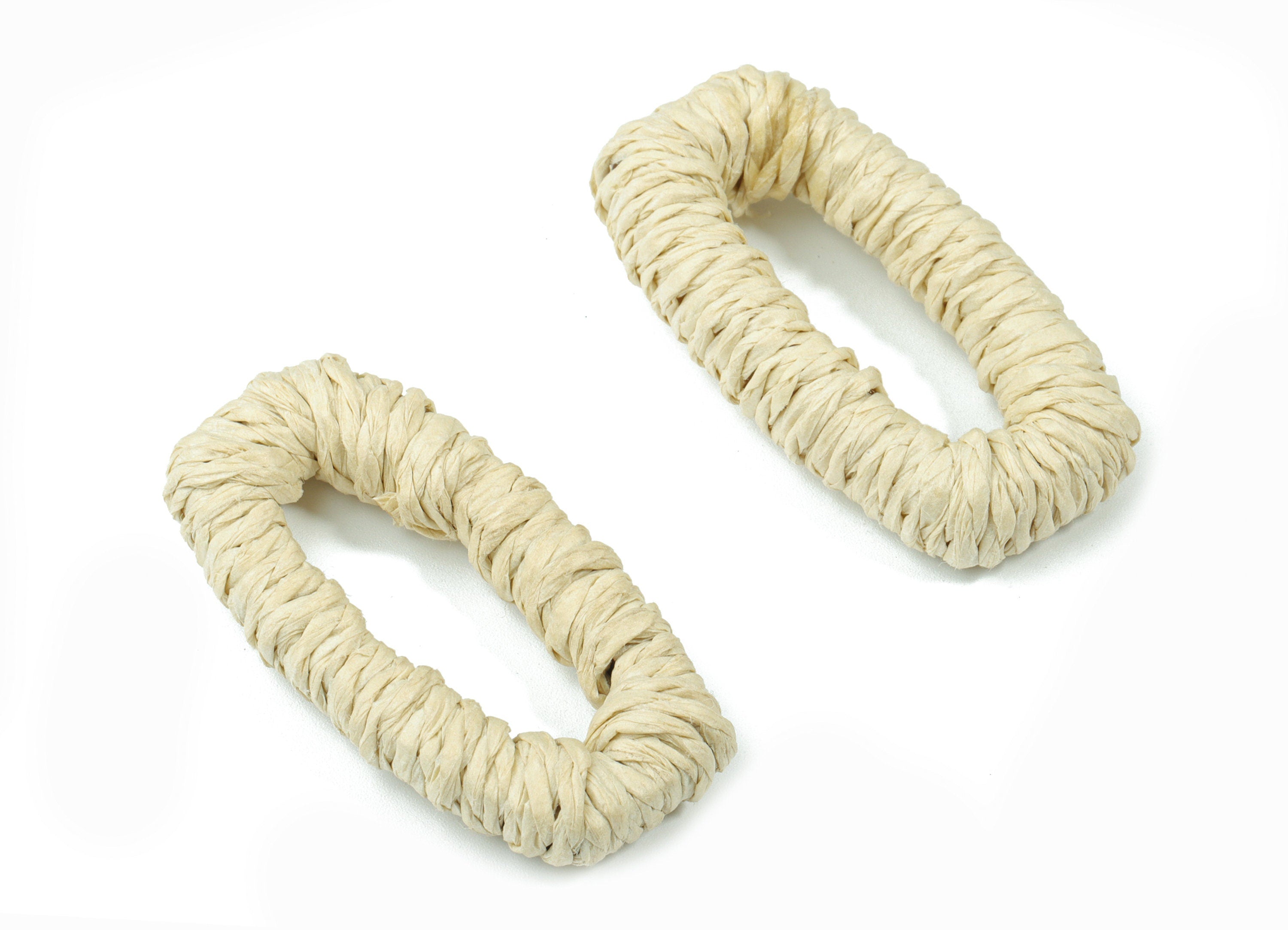 Handwoven Rattan Rope Earrings - Oval Rattan Earrings Charms - Wooden Straw Earrings - Jewelry Handmade - 46.33x25.17x7.24mm - RT1359W - DOMEDBAZAAR