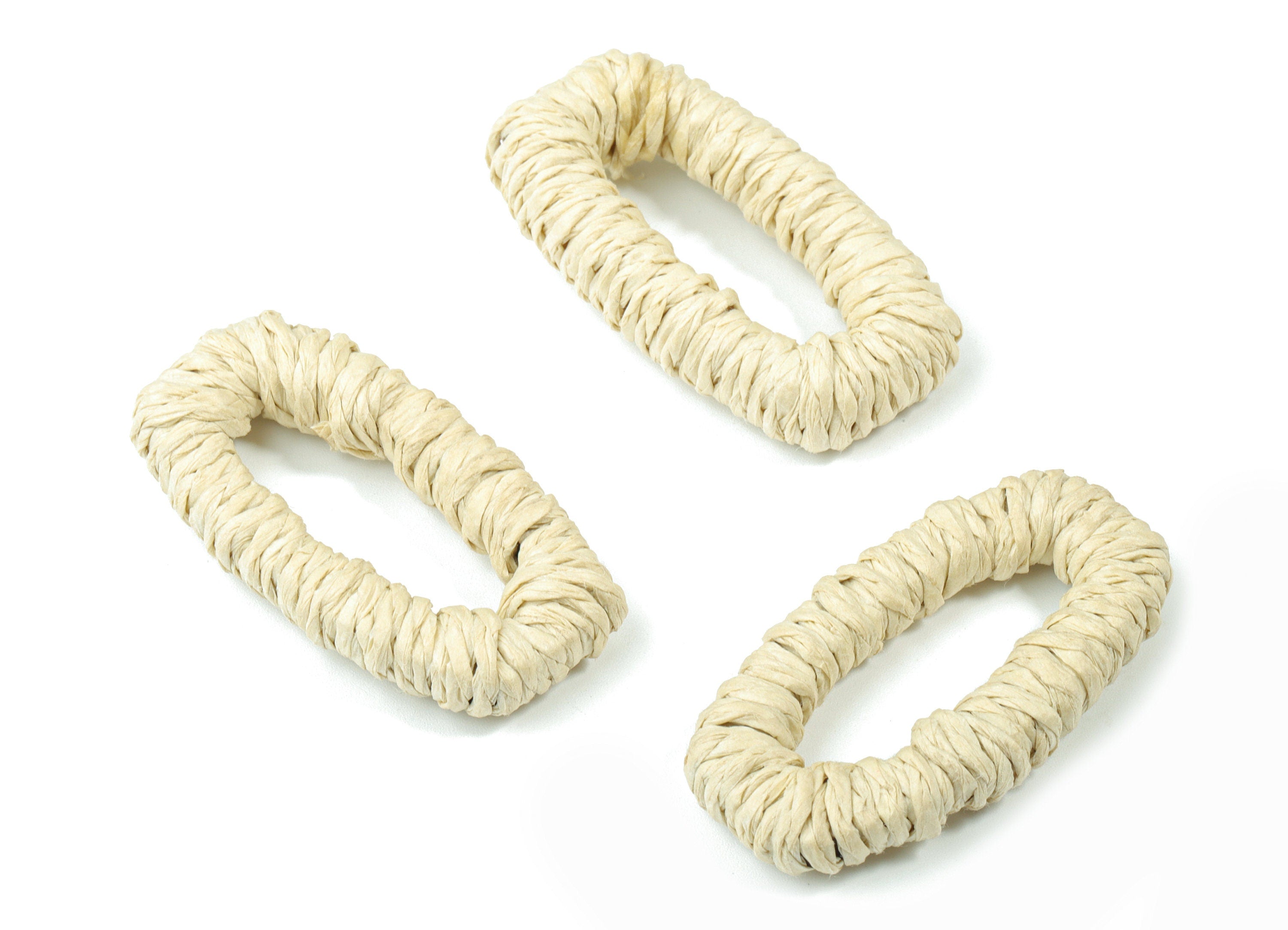Handwoven Rattan Rope Earrings - Oval Rattan Earrings Charms - Wooden Straw Earrings - Jewelry Handmade - 46.33x25.17x7.24mm - RT1359W - DOMEDBAZAAR