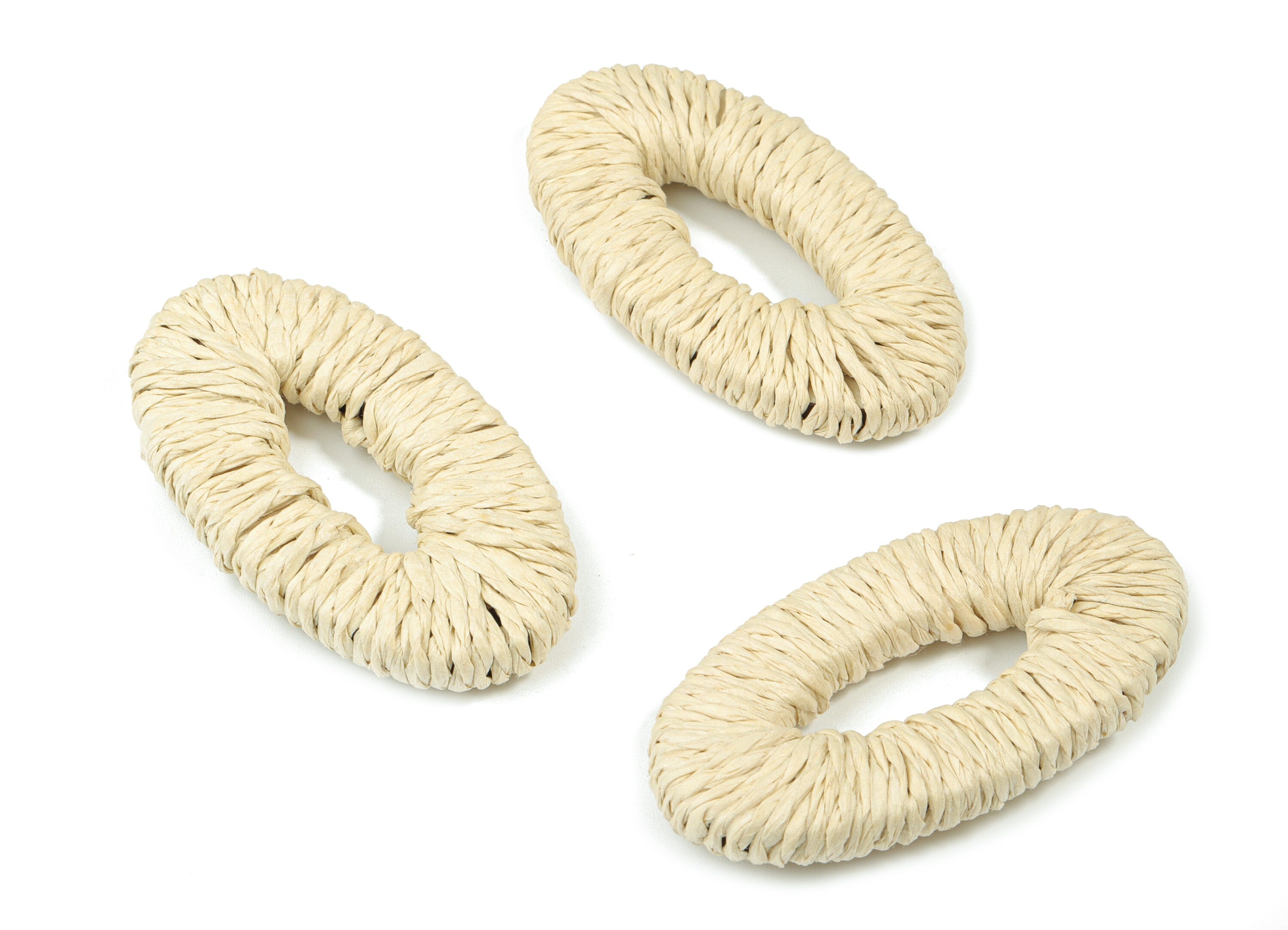 Handwoven Rattan Rope Earrings - Marquise Rattan Earrings Charms - Wooden Straw Earrings - Jewelry Handmade - 52.77x29.21x6.73mm - RT1367W - DOMEDBAZAAR