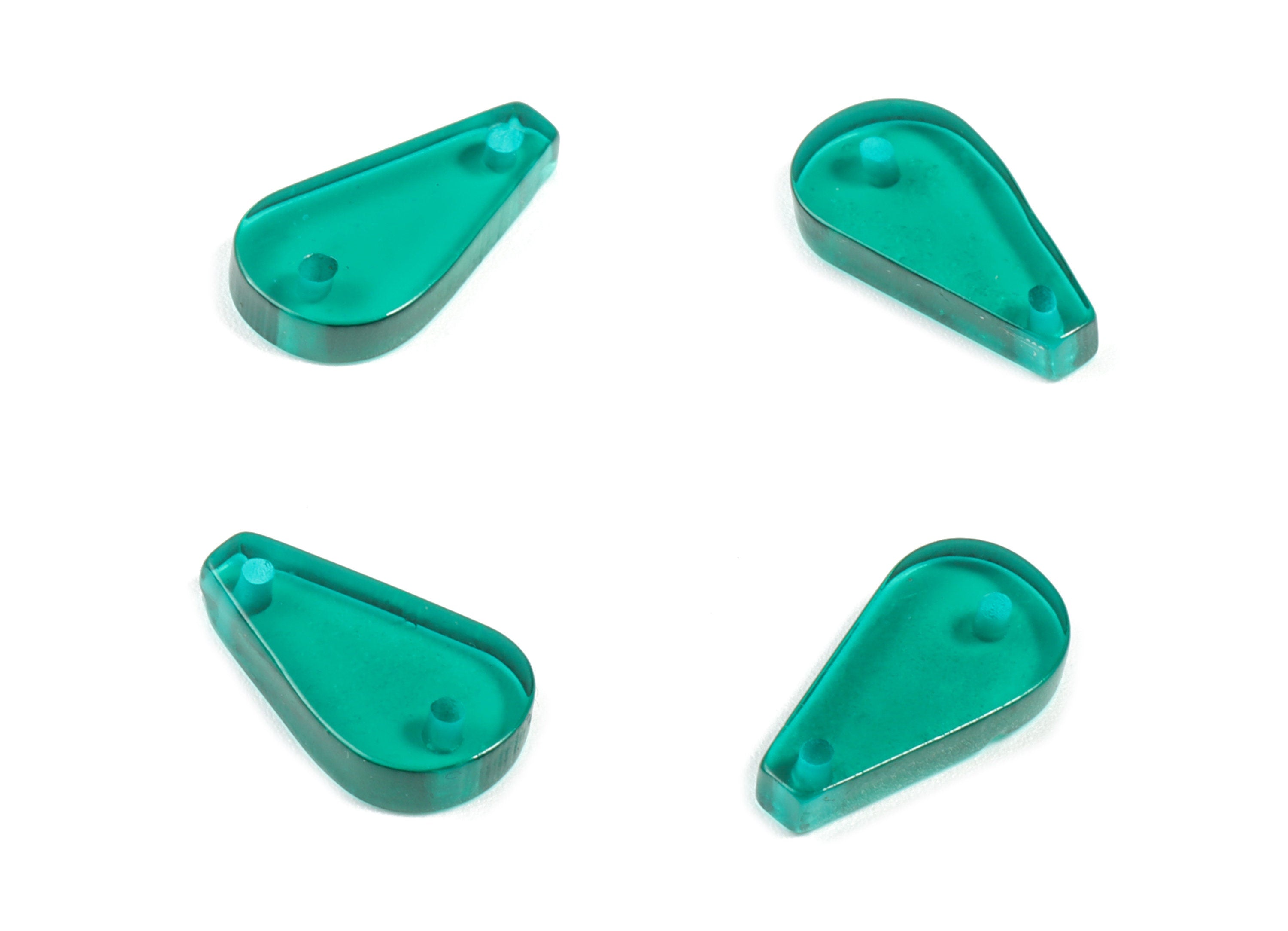 Acrylic Drop Earring Charm - Tear Drop Charms - 2 Holes - Earring Findings - Jewelry Supplies - Color Code:A463 - 14x7.62x2.74mm - AC1901A - DOMEDBAZAAR