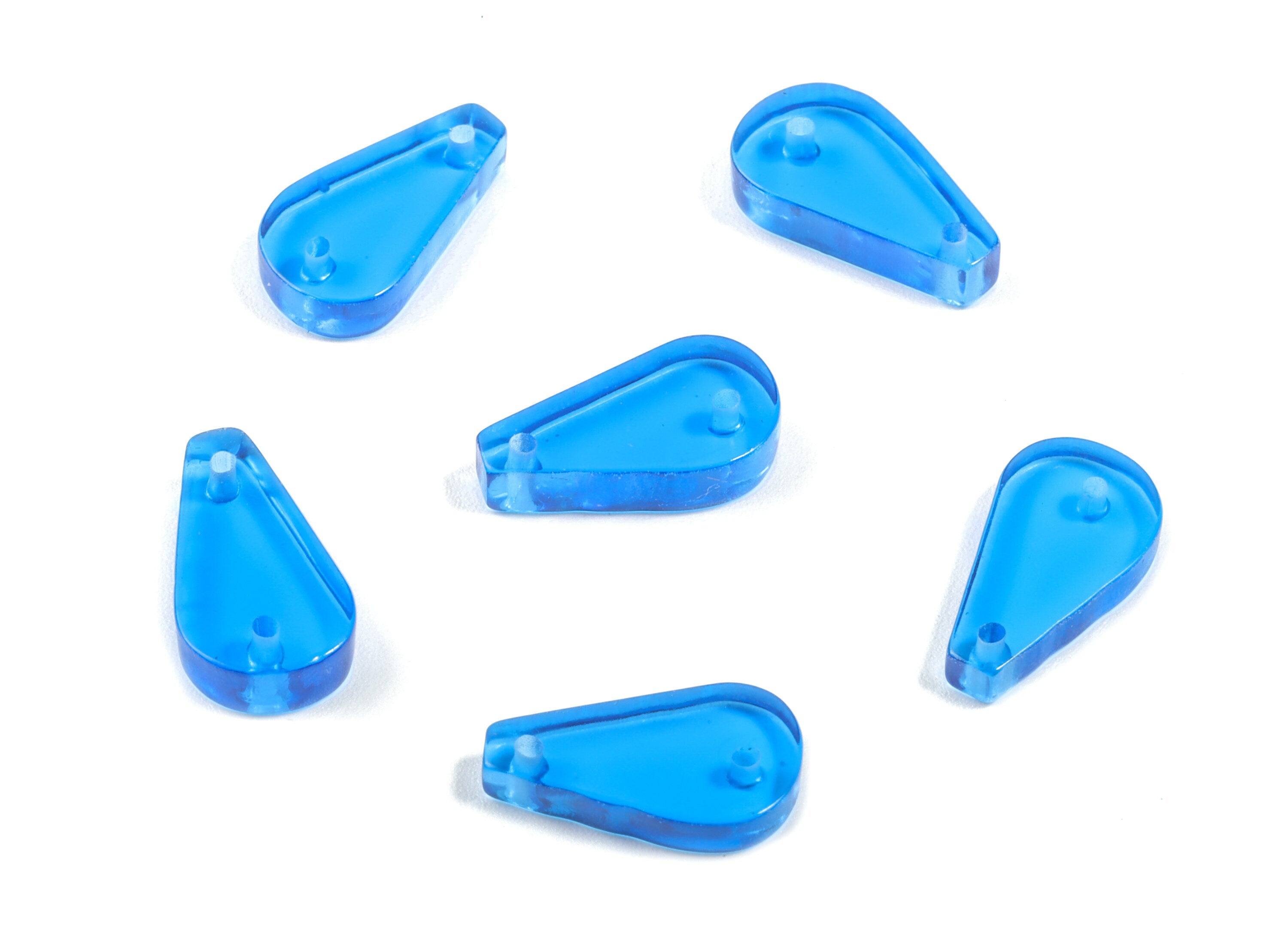 Acrylic Drop Earring Charm - Tear Drop Charms - 2 Holes - Earring Findings - Jewelry Supplies - Color Code:A464 - 14x7.62x2.74mm - AC1901B - DOMEDBAZAAR