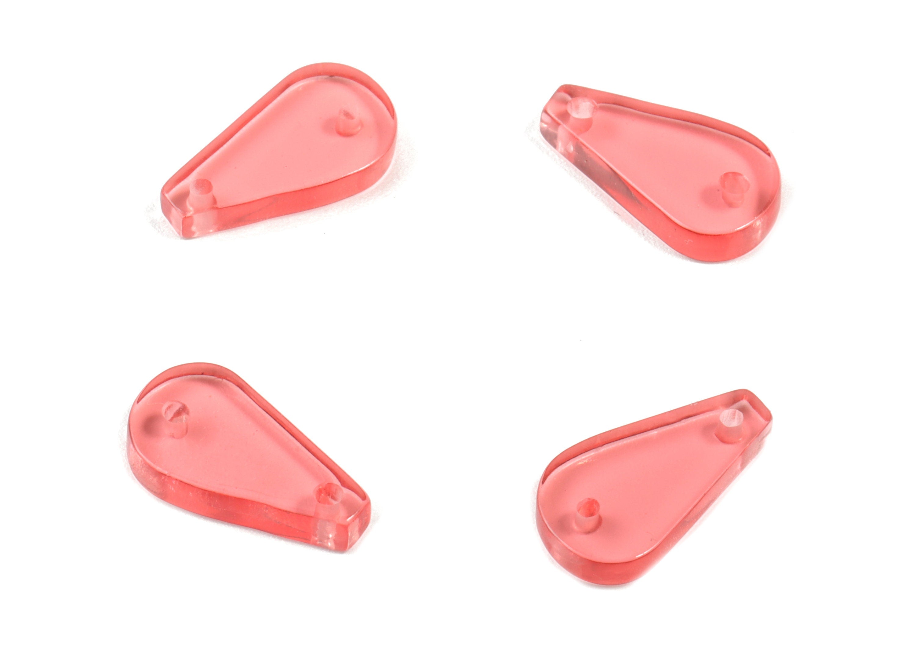 Acrylic Drop Earring Charm - Tear Drop Charms - 2 Holes - Earring Findings - Jewelry Supplies - Color Code:A465 - 14x7.62x2.74mm - AC1901C - DOMEDBAZAAR