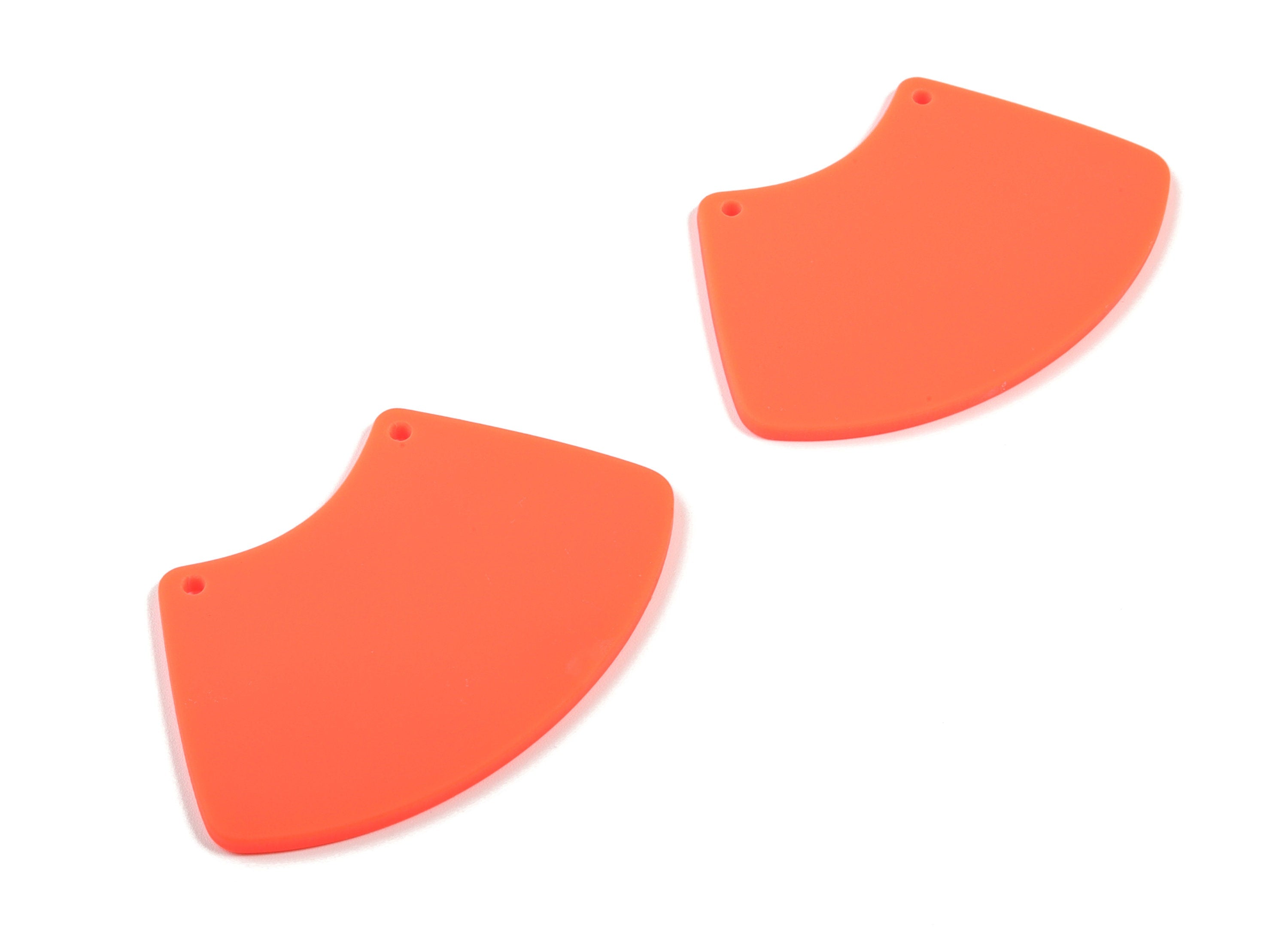 Acrylic Trapezoid Earring Connector - Matte Geometric Acrylic Charms - 2 Holes - Color Code:A466 - 51.9x34.26x2.25mm - AC1883B - DOMEDBAZAAR