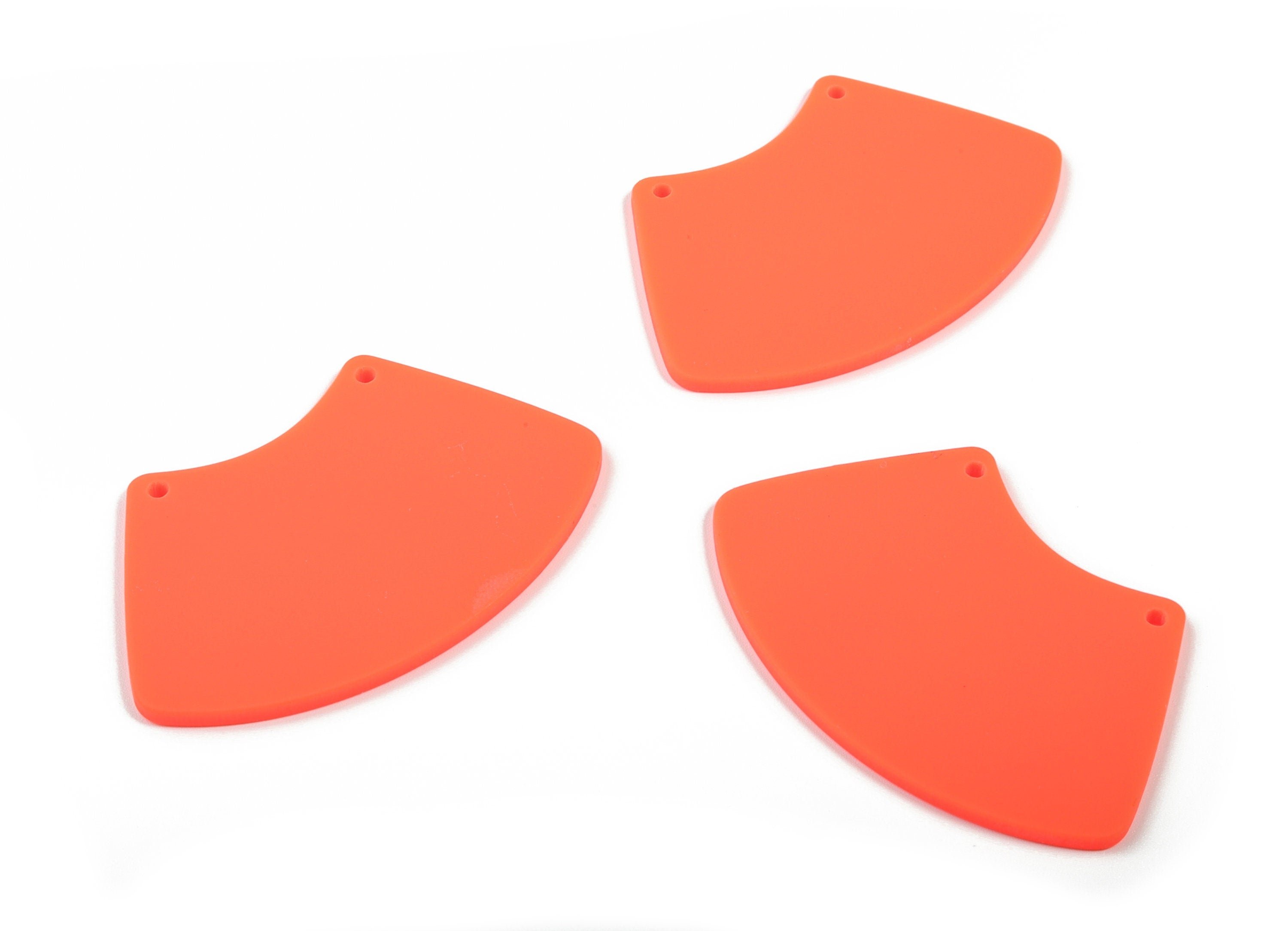 Acrylic Trapezoid Earring Connector - Matte Geometric Acrylic Charms - 2 Holes - Color Code:A466 - 51.9x34.26x2.25mm - AC1883B - DOMEDBAZAAR