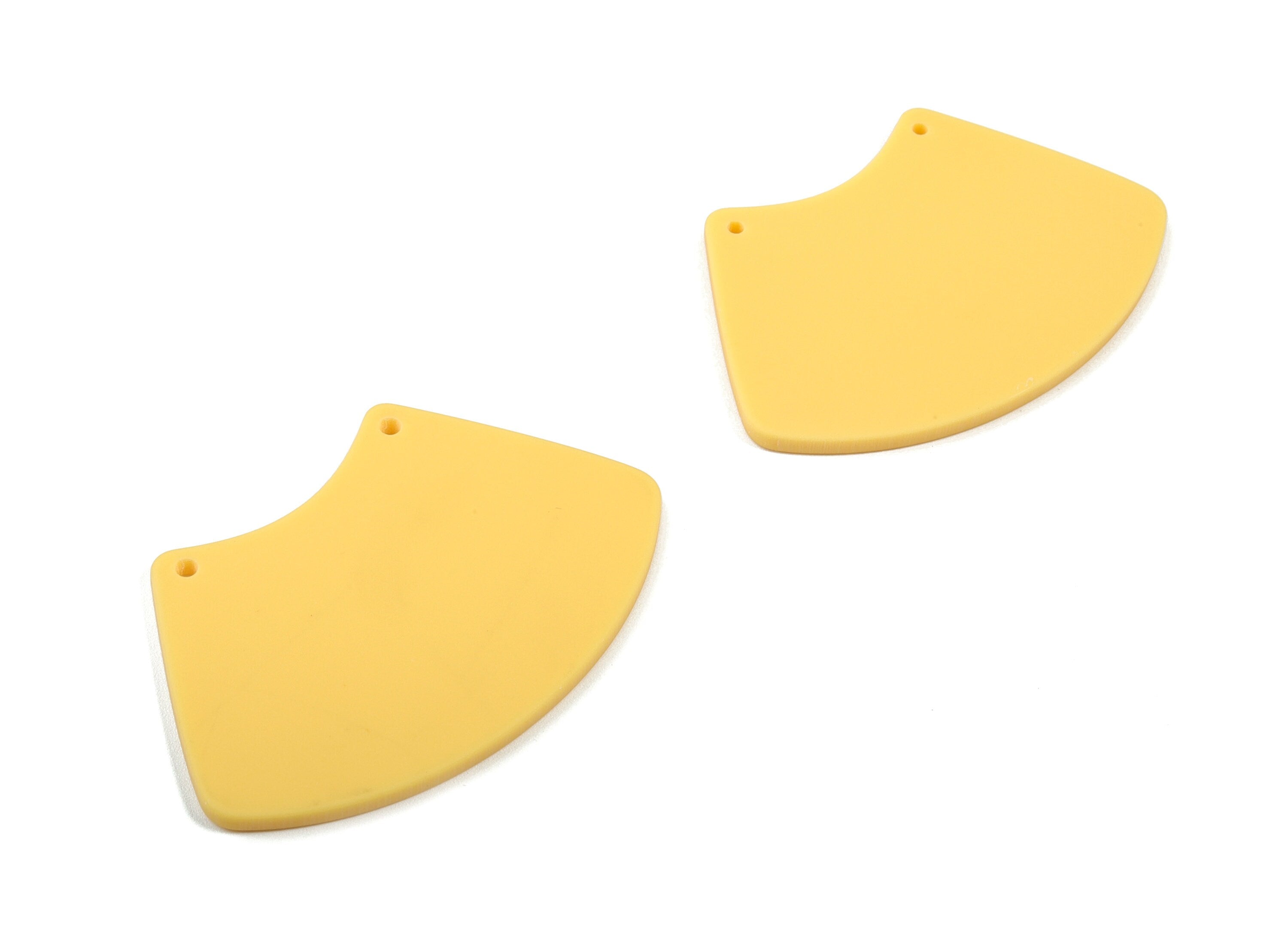 Acrylic Trapezoid Earring Connector - Matte Geometric Acrylic Charms - 2 Holes - Color Code:A474 - 51.9x34.26x2.25mm - AC1883E - DOMEDBAZAAR