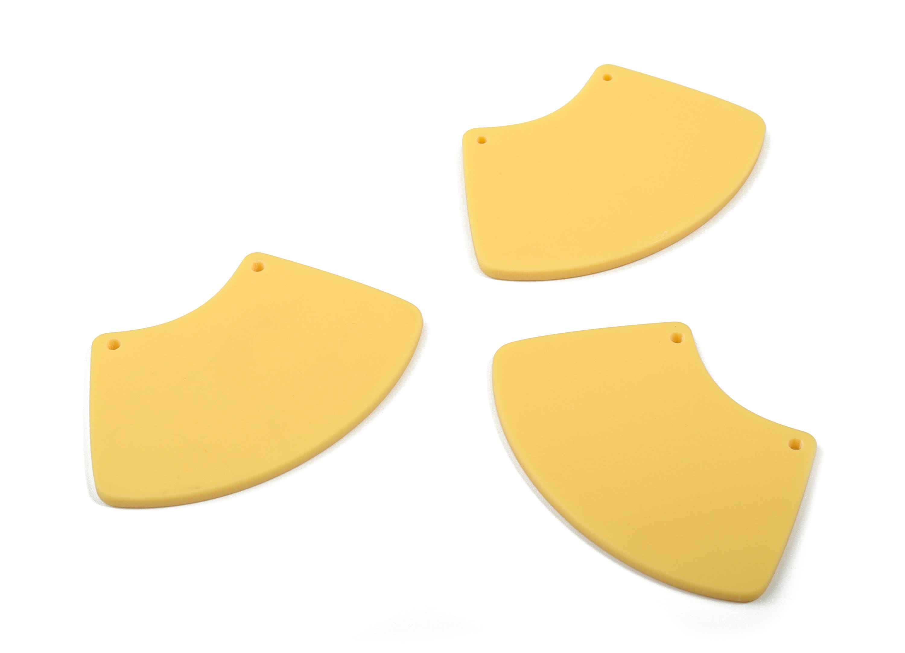 Acrylic Trapezoid Earring Connector - Matte Geometric Acrylic Charms - 2 Holes - Color Code:A474 - 51.9x34.26x2.25mm - AC1883E - DOMEDBAZAAR