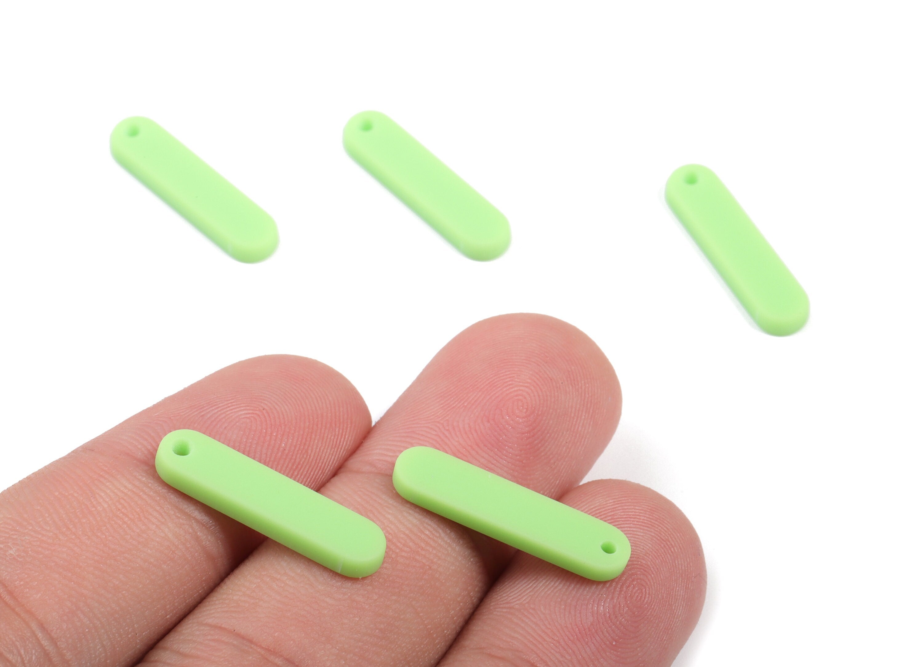 Acrylic Bar Earring Charms - Matte Mini Bar Earring - Earring Findings - Jewelry Supplies - Color Code:A469 - 20.82x5.06x2.24mm - AC1899A - DOMEDBAZAAR