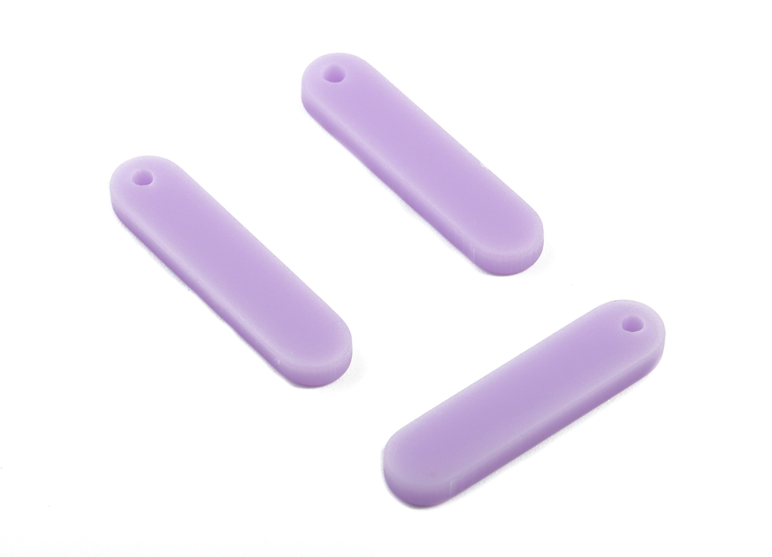 Acrylic Bar Earring Charms - Matte Mini Bar Earring - Earring Findings - Jewellery Supplies - Color Code:A468 - 20.82x5.06x2.24mm - AC1899B - DOMEDBAZAAR