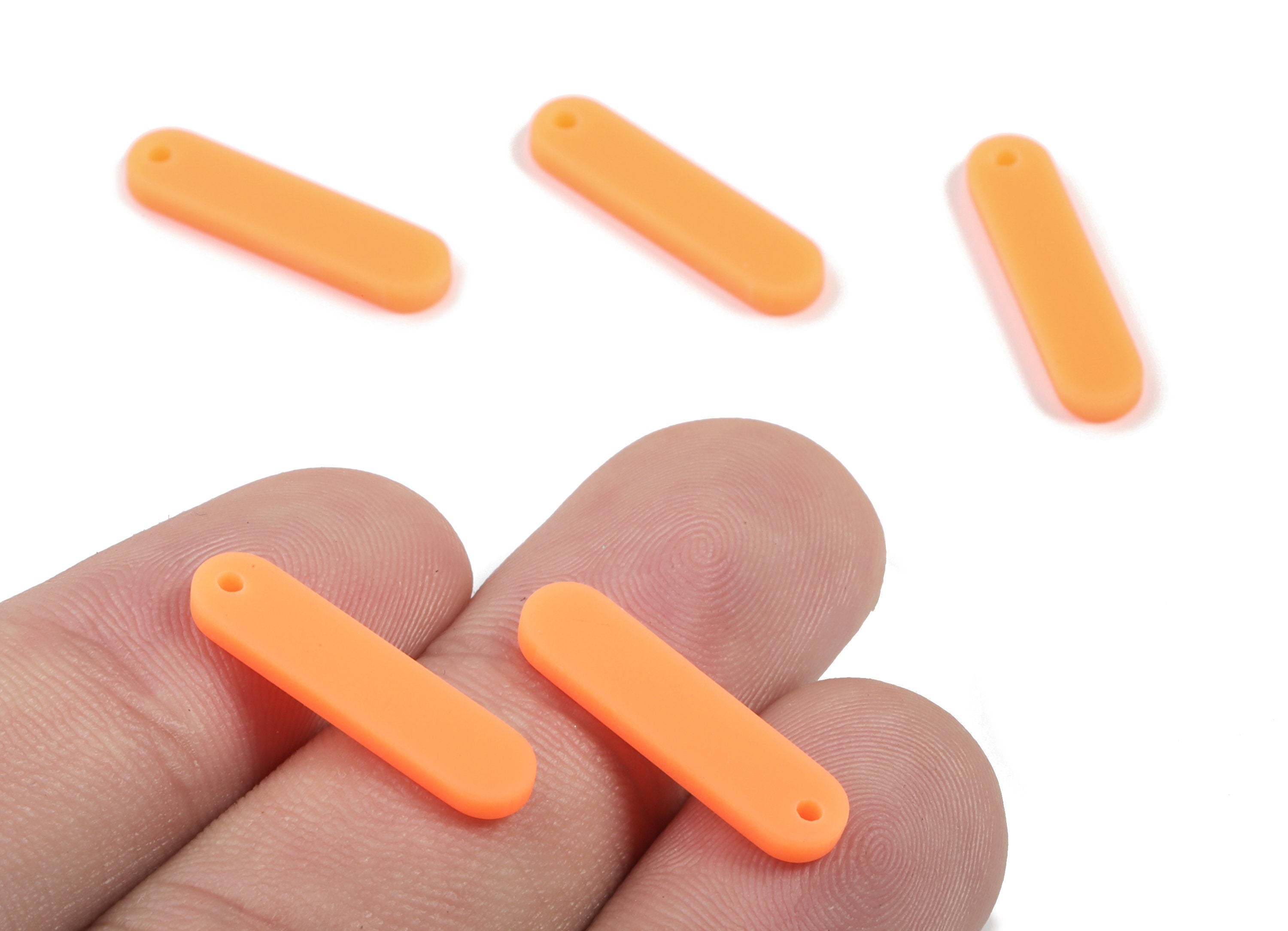 Acrylic Bar Earring Charms - Matte Mini Bar Earring - Earring Findings - Jewellery Supplies - Color Code:A466 - 20.82x5.06x2.24mm - AC1899D - DOMEDBAZAAR