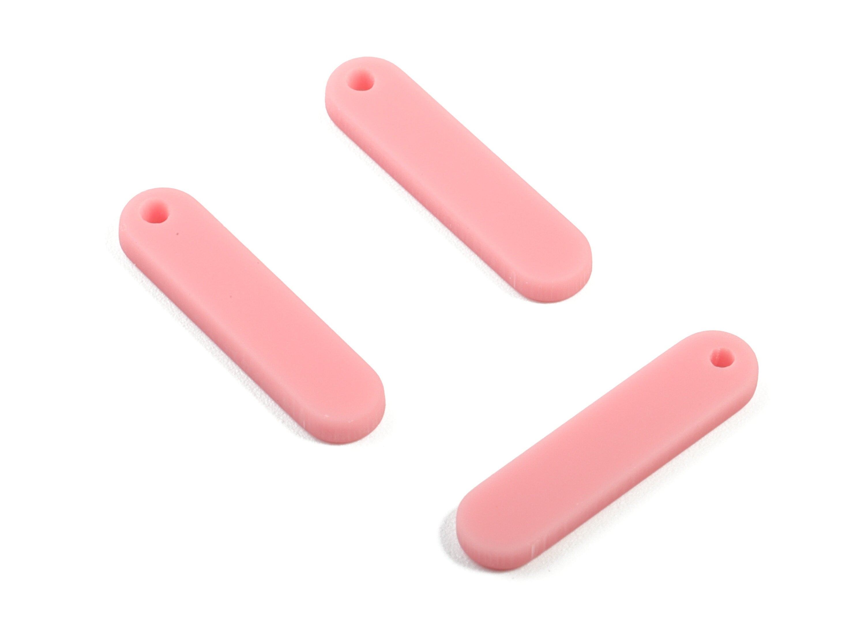 Acrylic Bar Earring Charms - Matte Mini Bar Earring - Earring Findings - Jewelry Supplies - Color Code:A471 - 20.82x5.06x2.24mm - AC1899F - DOMEDBAZAAR