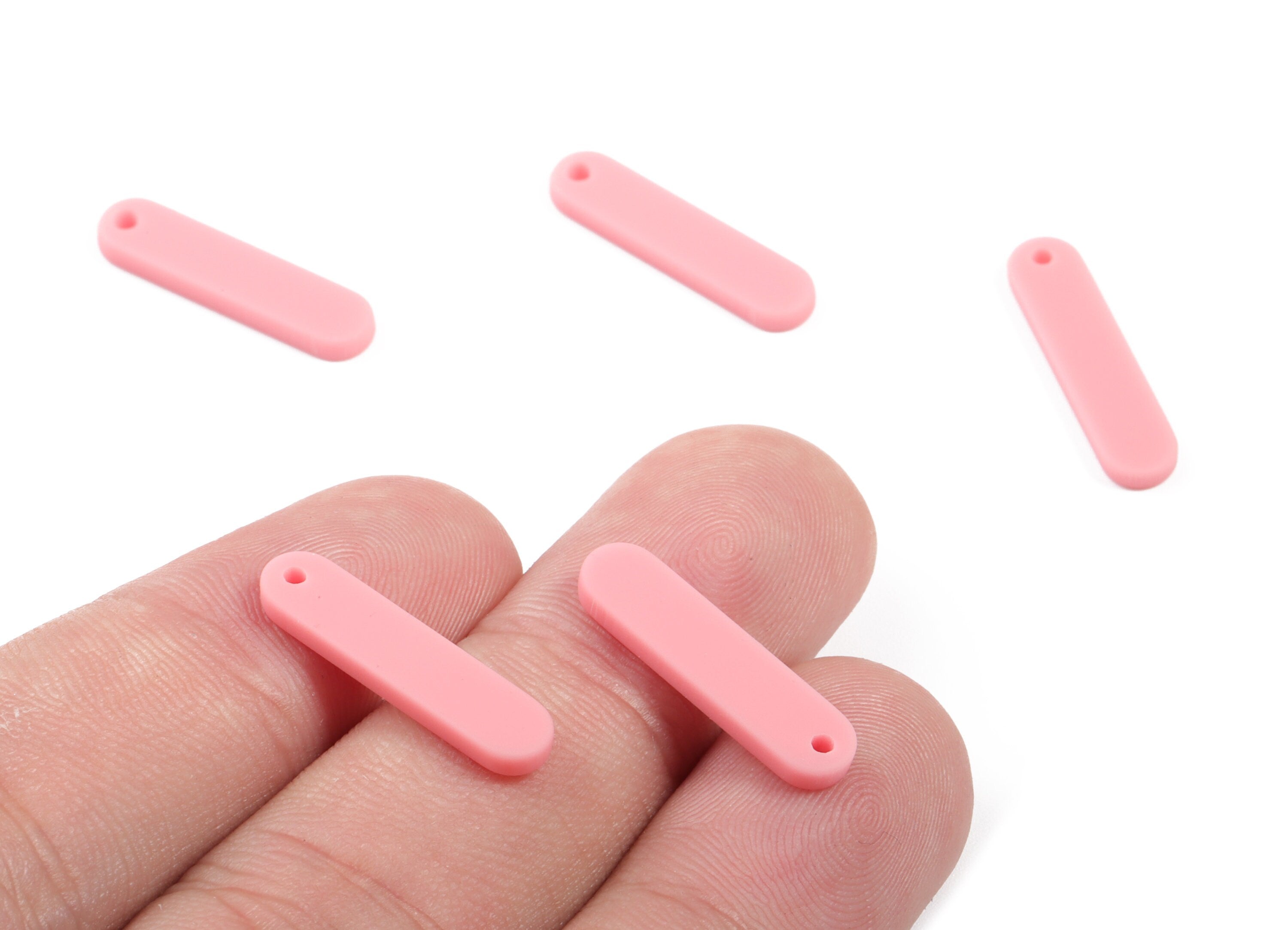 Acrylic Bar Earring Charms - Matte Mini Bar Earring - Earring Findings - Jewelry Supplies - Color Code:A471 - 20.82x5.06x2.24mm - AC1899F - DOMEDBAZAAR