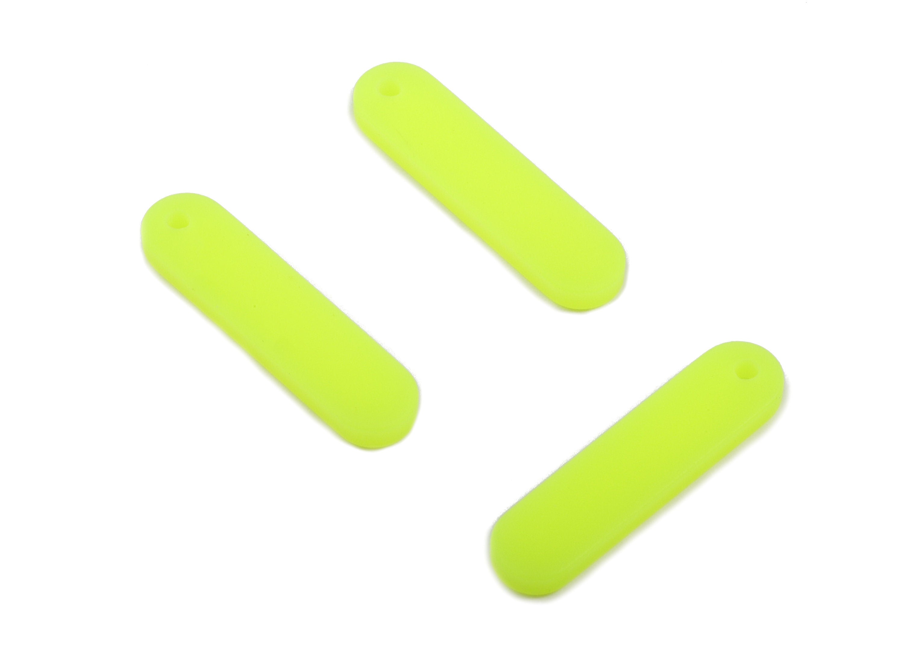 Acrylic Bar Earring Charms - Matte Mini Bar Earring - Earring Findings - Jewelry Supplies - Color Code:A470 - 20.82x5.06x2.24mm - AC1899G - DOMEDBAZAAR