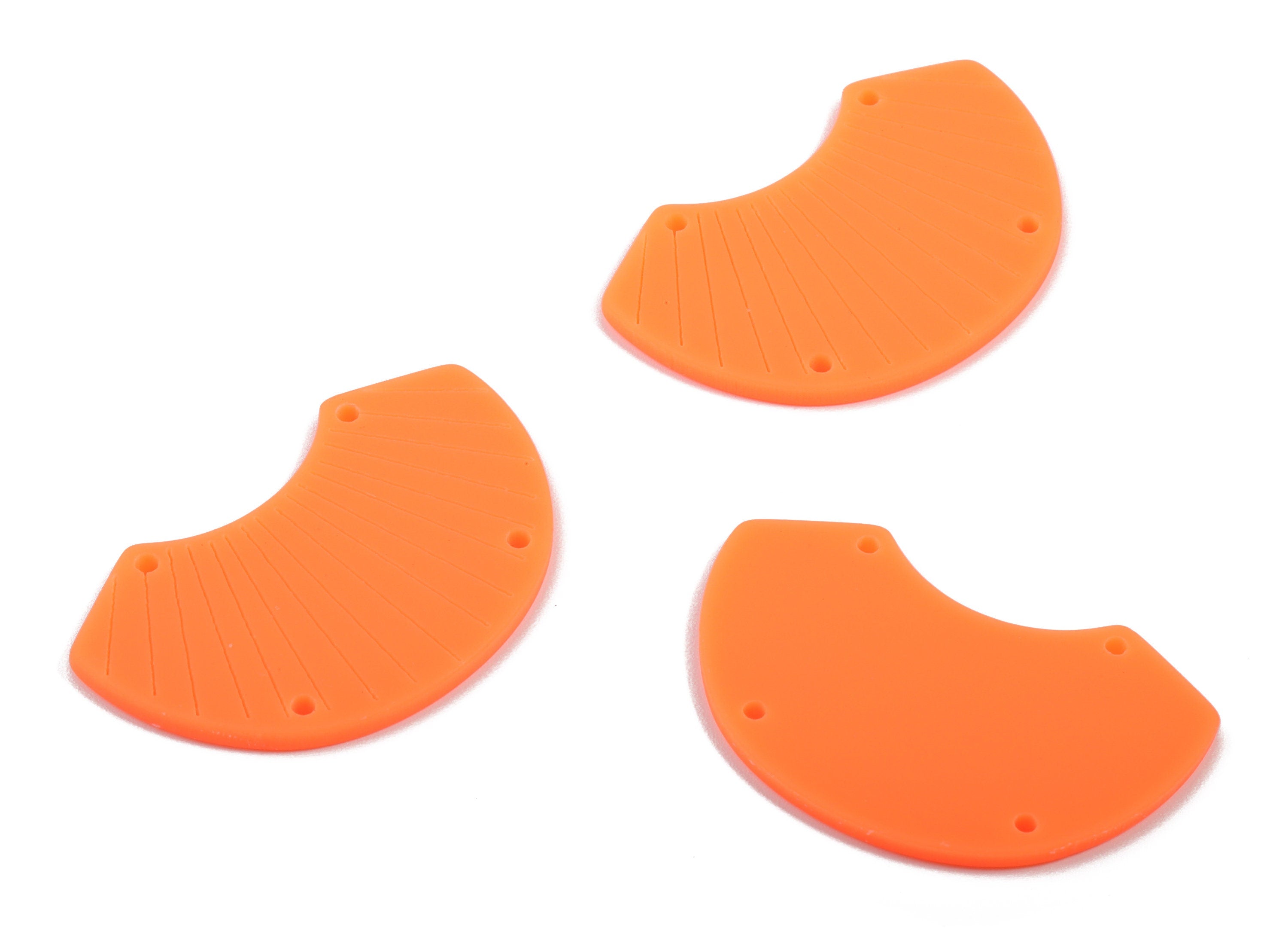 Acrylic Shell Earring Connector - Matte Sheall Earring Charms - Jewelry Supplies - 4 Holes - Color Code:A466 - 36.53x23.27x2.16mm - AC1892A - DOMEDBAZAAR