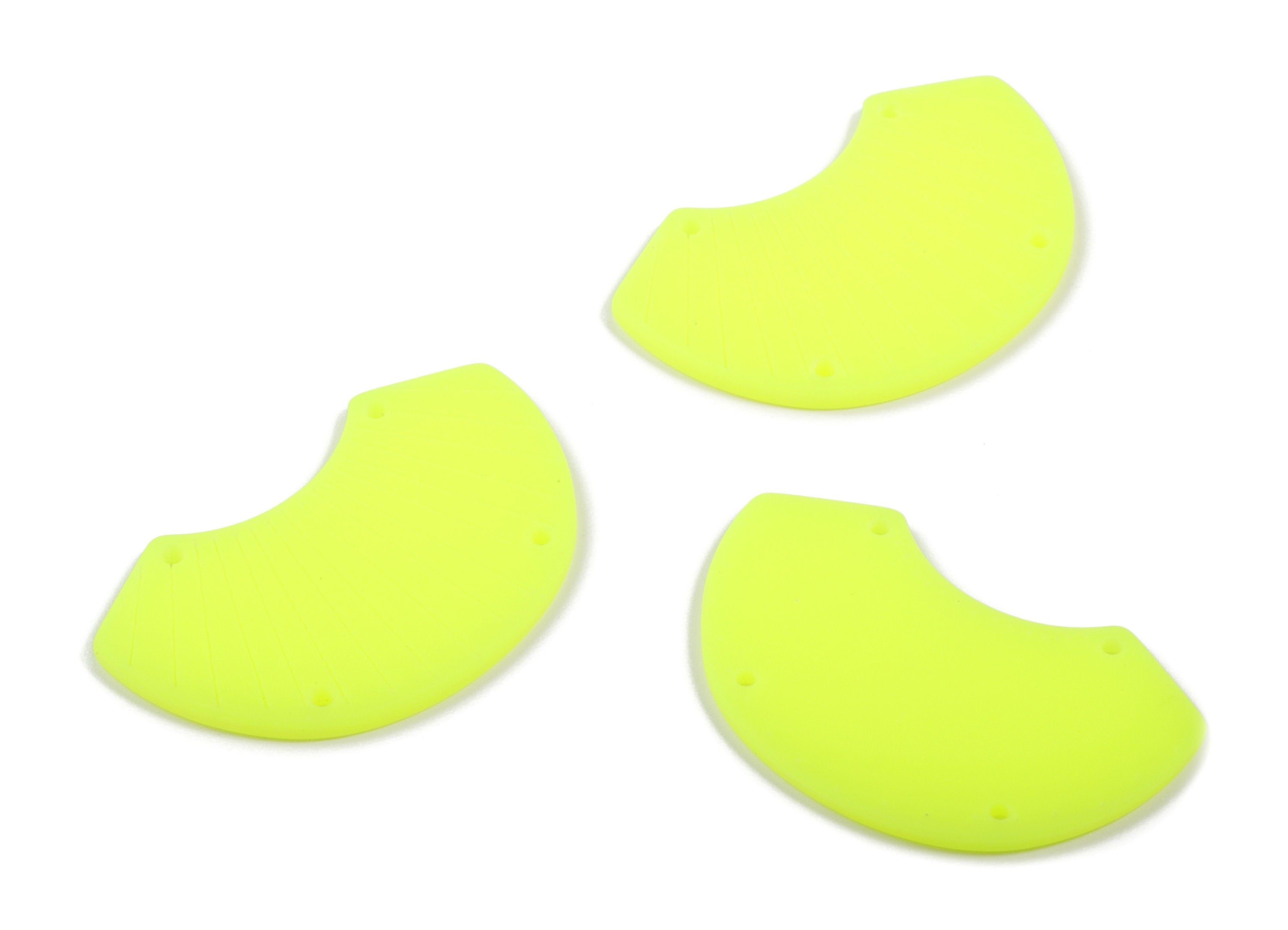 Acrylic Shell Earring Connector - Matte Sheall Earring Charms - Jewelry Supplies - 4 Holes - Color Code:A470 - 36.53x23.27x2.16mm - AC1892H - DOMEDBAZAAR