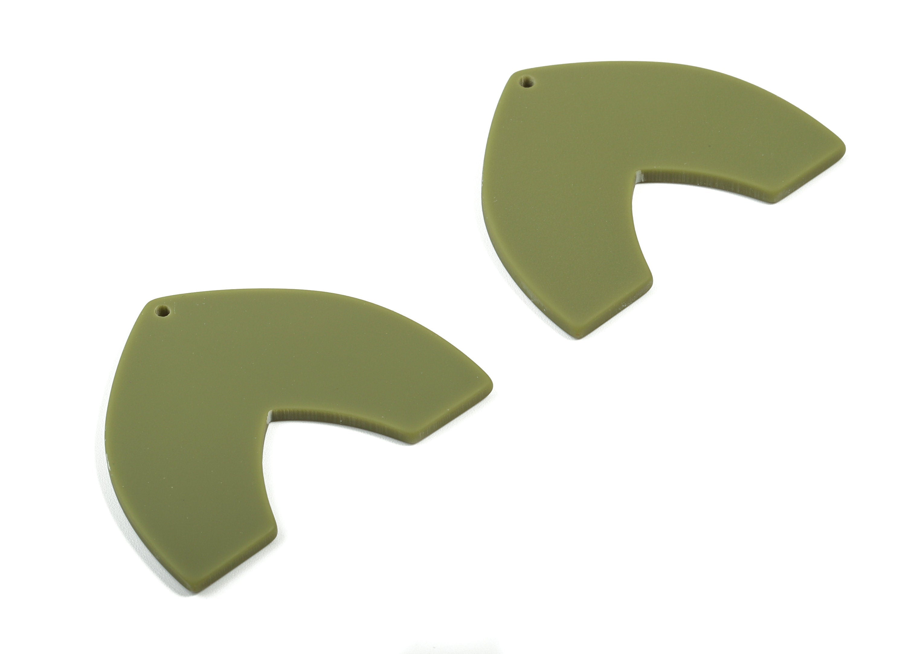 Acrylic Dome Earring Charms - Matte Dome Charm - Earring Findings - Jewelry Supplies - Color Code:A476 - 42.89x33.42x2.32mm - AC1880B - DOMEDBAZAAR