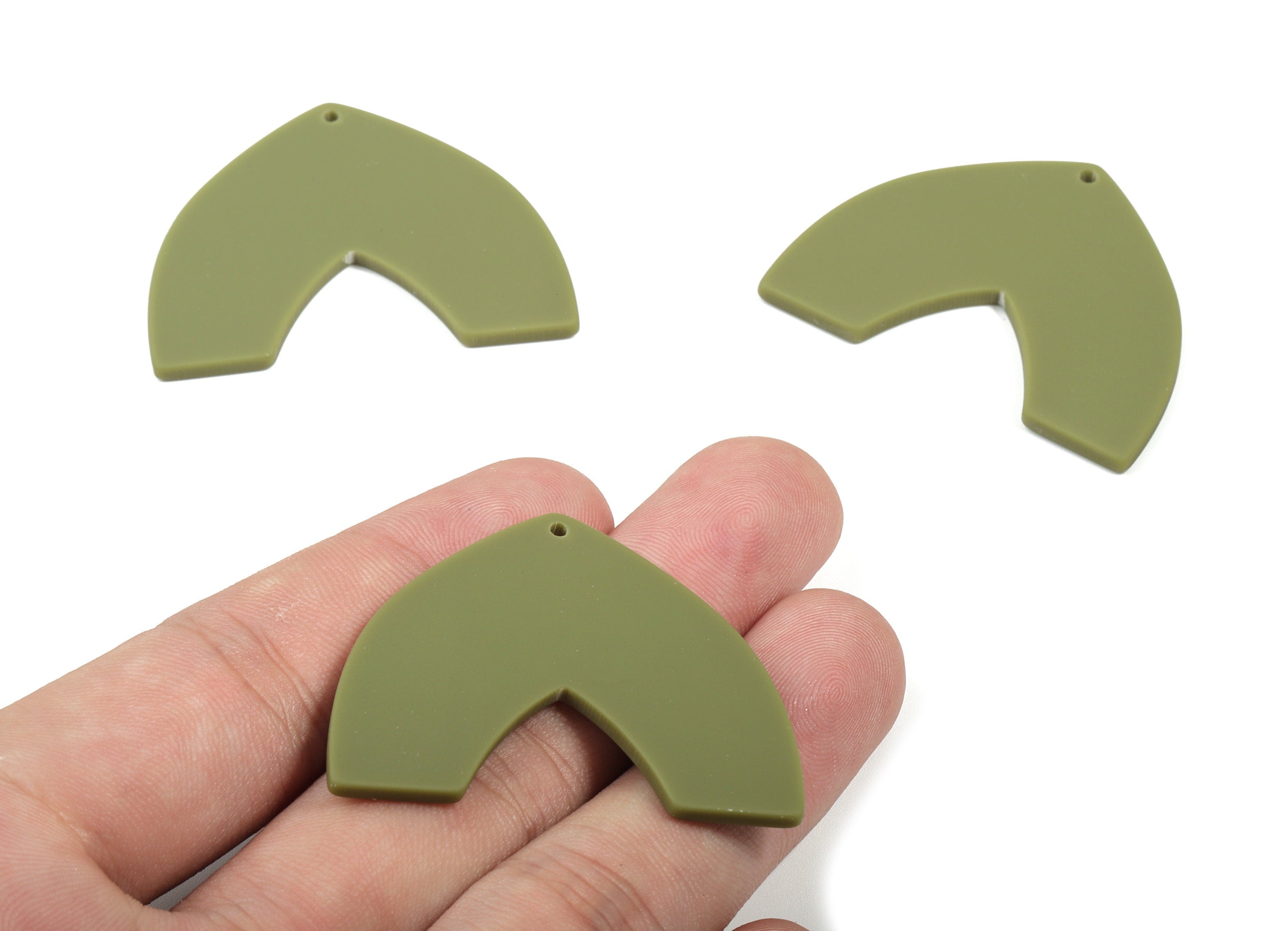 Acrylic Dome Earring Charms - Matte Dome Charm - Earring Findings - Jewelry Supplies - Color Code:A476 - 42.89x33.42x2.32mm - AC1880B - DOMEDBAZAAR