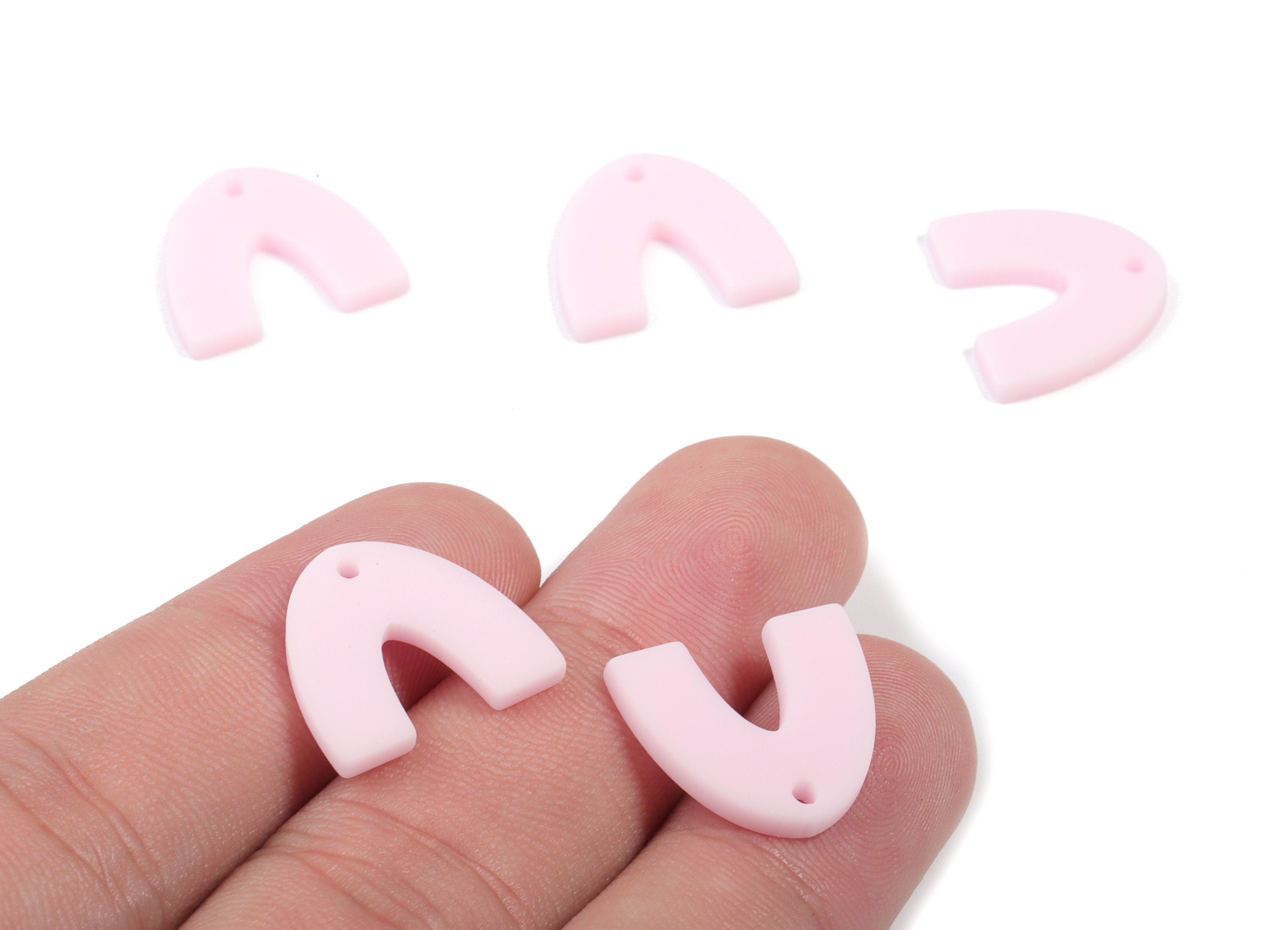 Acrylic Mini U Earring Charms - Matte Mini Geometric Earring - Jewelry Supplies - Color Code:A473 - 17.33x15.66x2.2mm - AC1890A - DOMEDBAZAAR