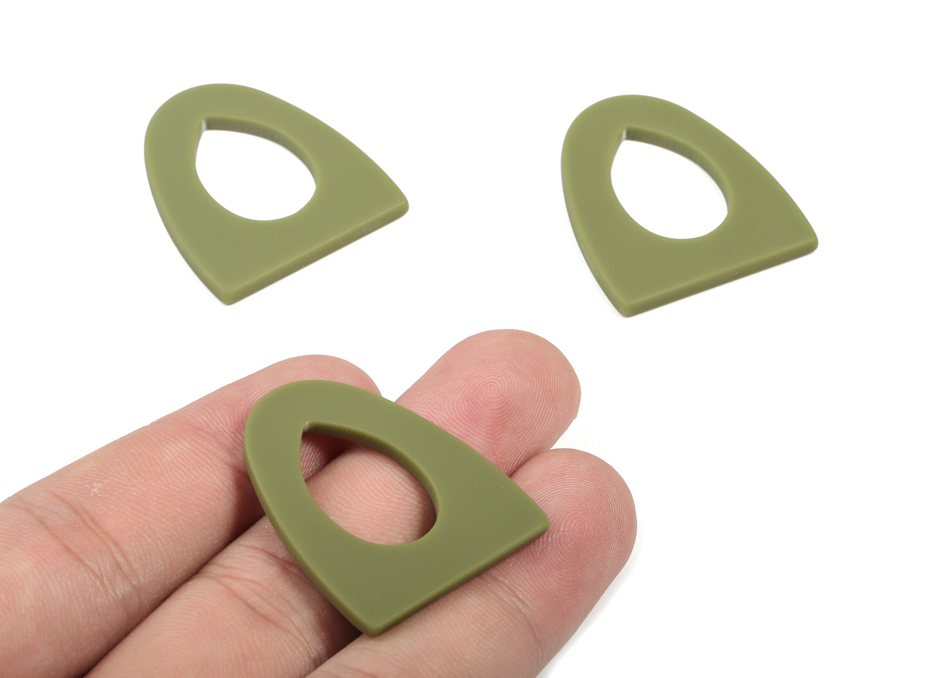 Acrylic Half Ellipse Earring Charm - Matte Drop Charms - Earring Findings - Jewelry Supplies - Color Code:A476 - 31.69x27.06x2.2mm - AC1876B - DOMEDBAZAAR