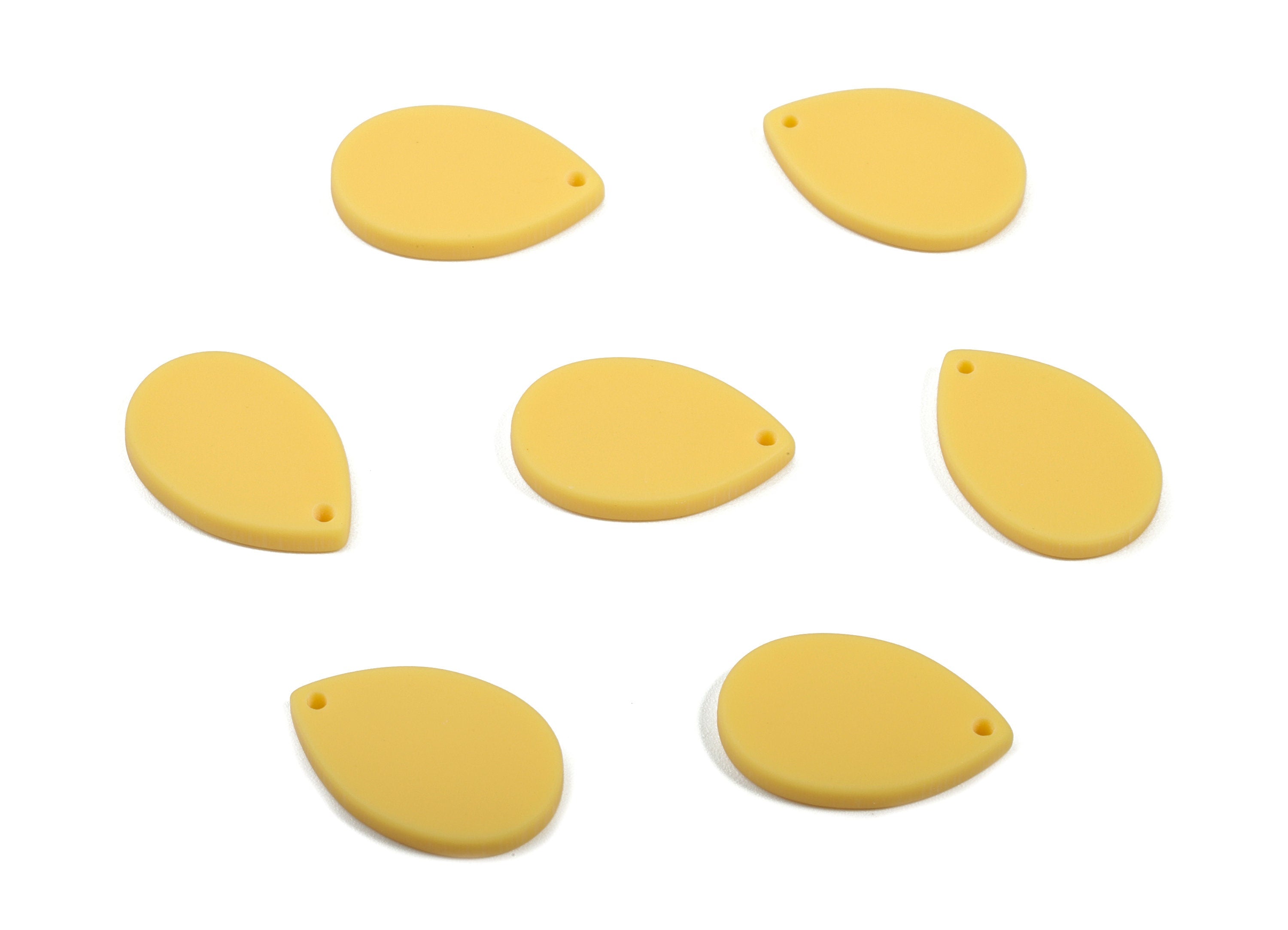 Acrylic Drop Earring Charm - Matte Tear Drop Charms - Earring Findings - Jewelry Supplies - Color Code:A474 - 18.83x12.45x2.21mm - AC1878C - DOMEDBAZAAR