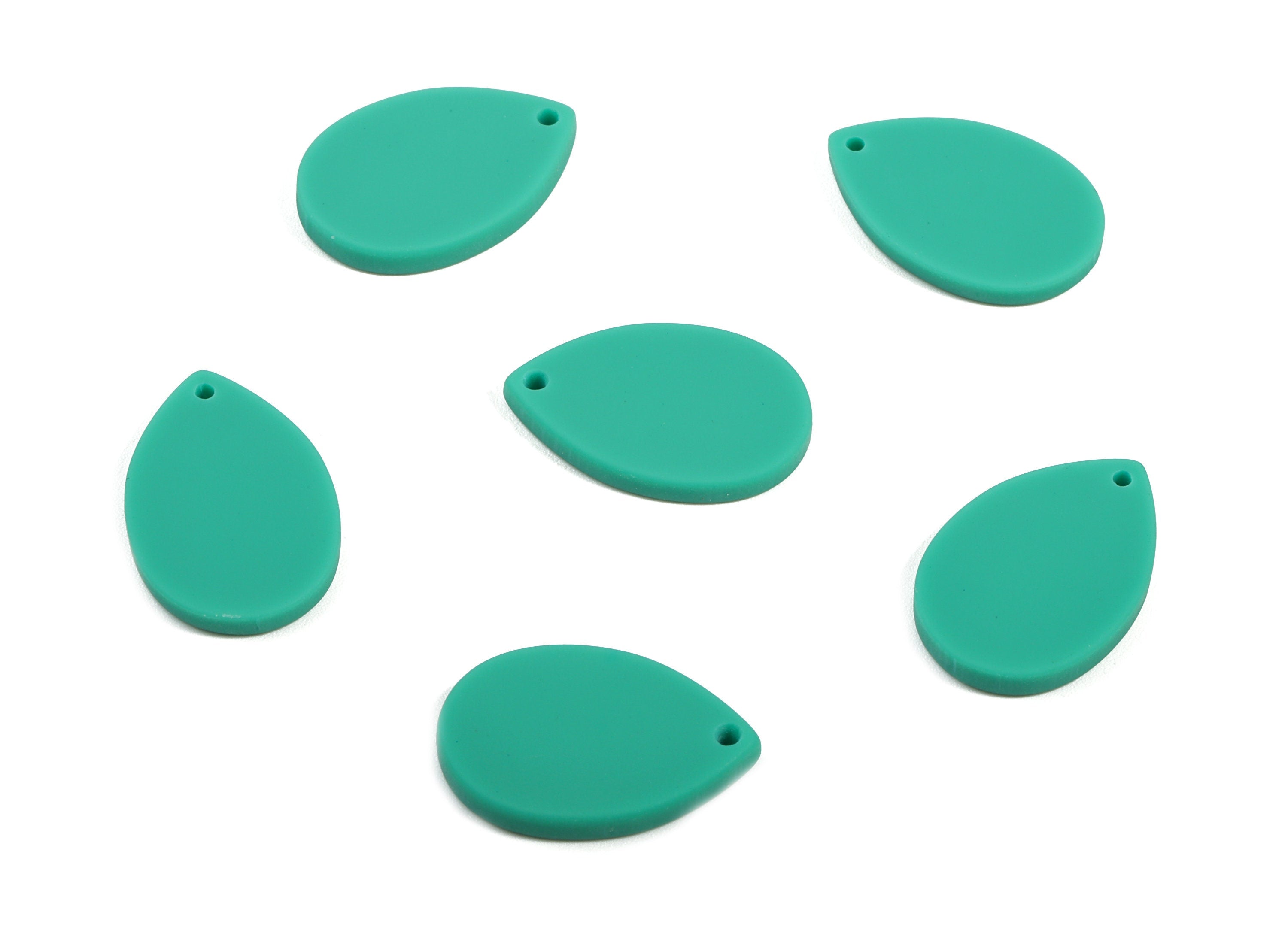 Acrylic Drop Earring Charm - Matte Tear Drop Charms - Earring Findings - Jewelry Supplies - Color Code:A478 - 18.83x12.45x2.21mm - AC1878D - DOMEDBAZAAR
