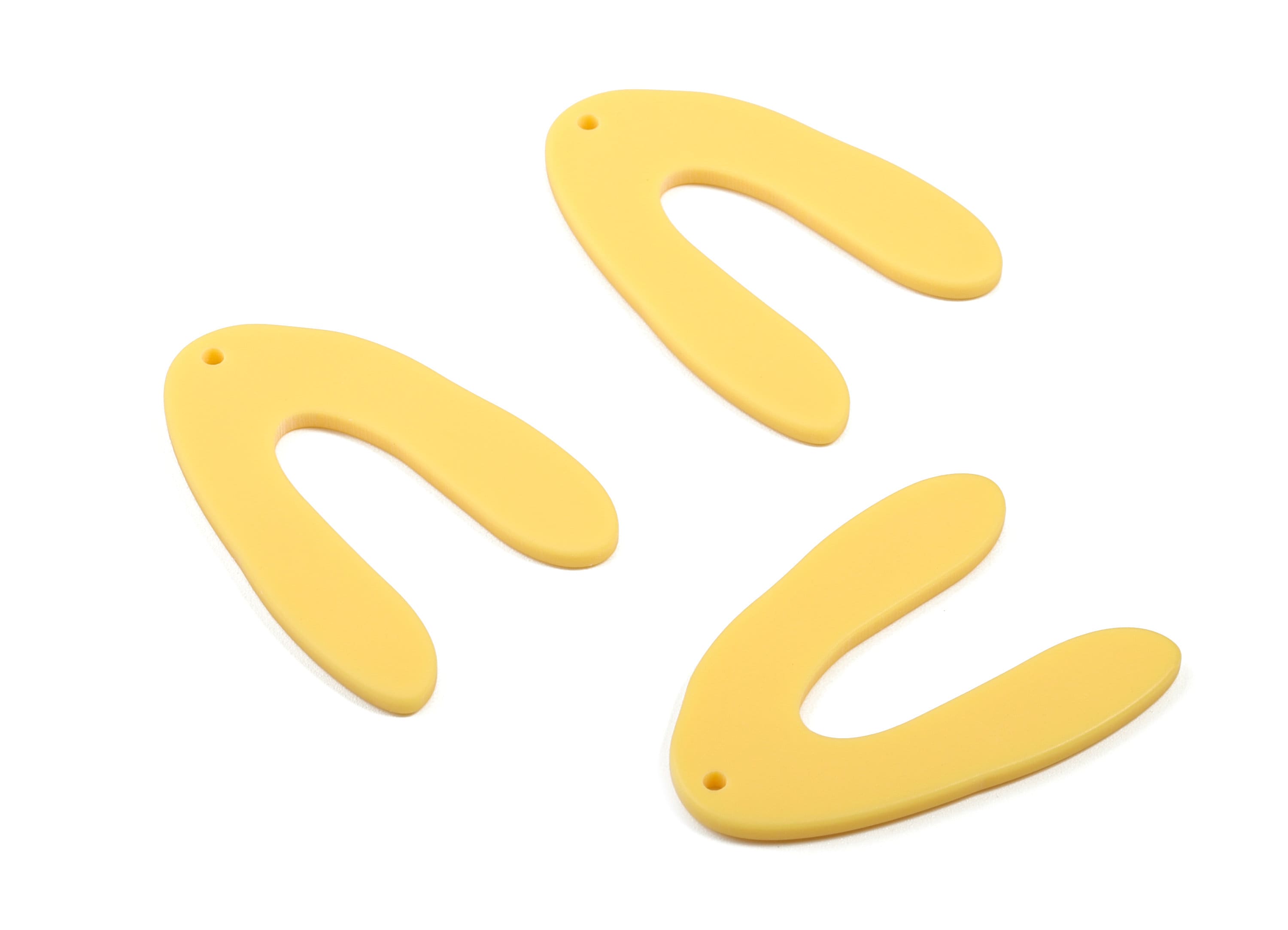 Acrylic U Earring Charm - Matte U Charms - Earring Findings - Jewelry Supplies - Color Code:A476 - 35.26x25.55x2.28mm - AC1881C - DOMEDBAZAAR