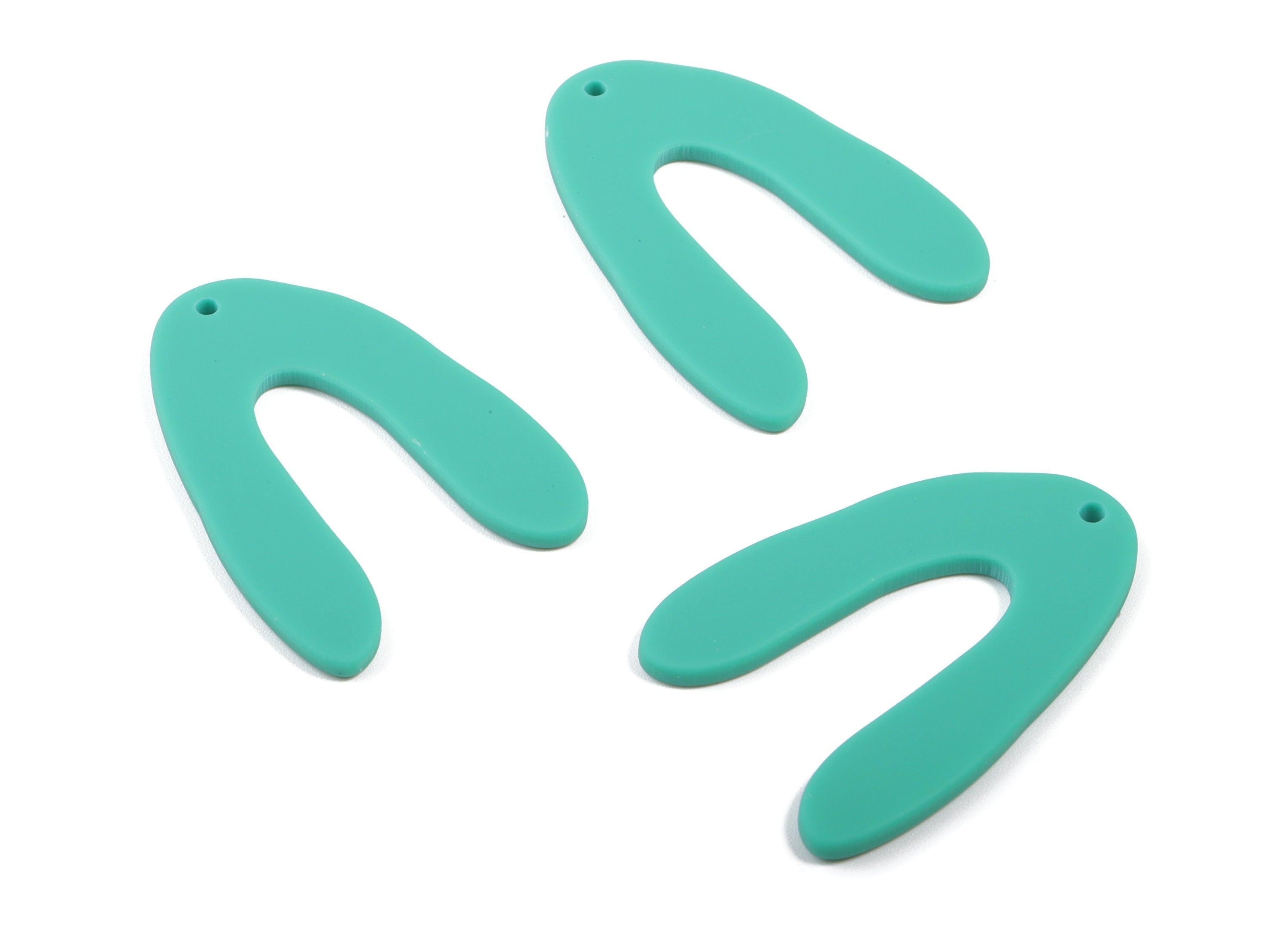 Acrylic U Earring Charm - Matte U Charms - Earring Findings - Jewelry Supplies - Color Code:A478 - 35.26x25.55x2.28mm - AC1881D - DOMEDBAZAAR