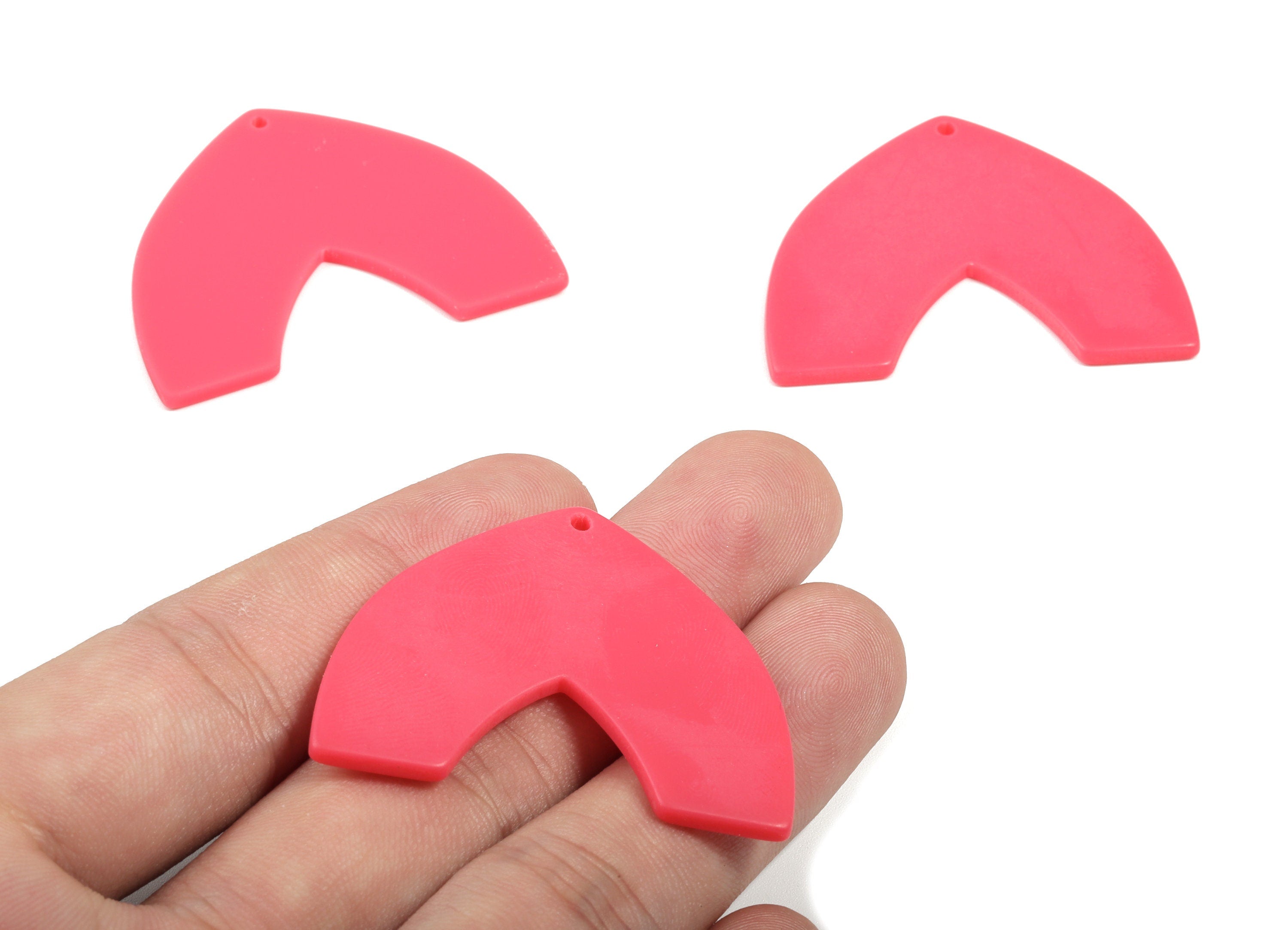 Acrylic Dome Earring Charms - Matte Dome Charm - Earring Findings - Jewellery Supplies - Color Code:A477 - 42.89x33.42x2.32mm - AC1880A - DOMEDBAZAAR