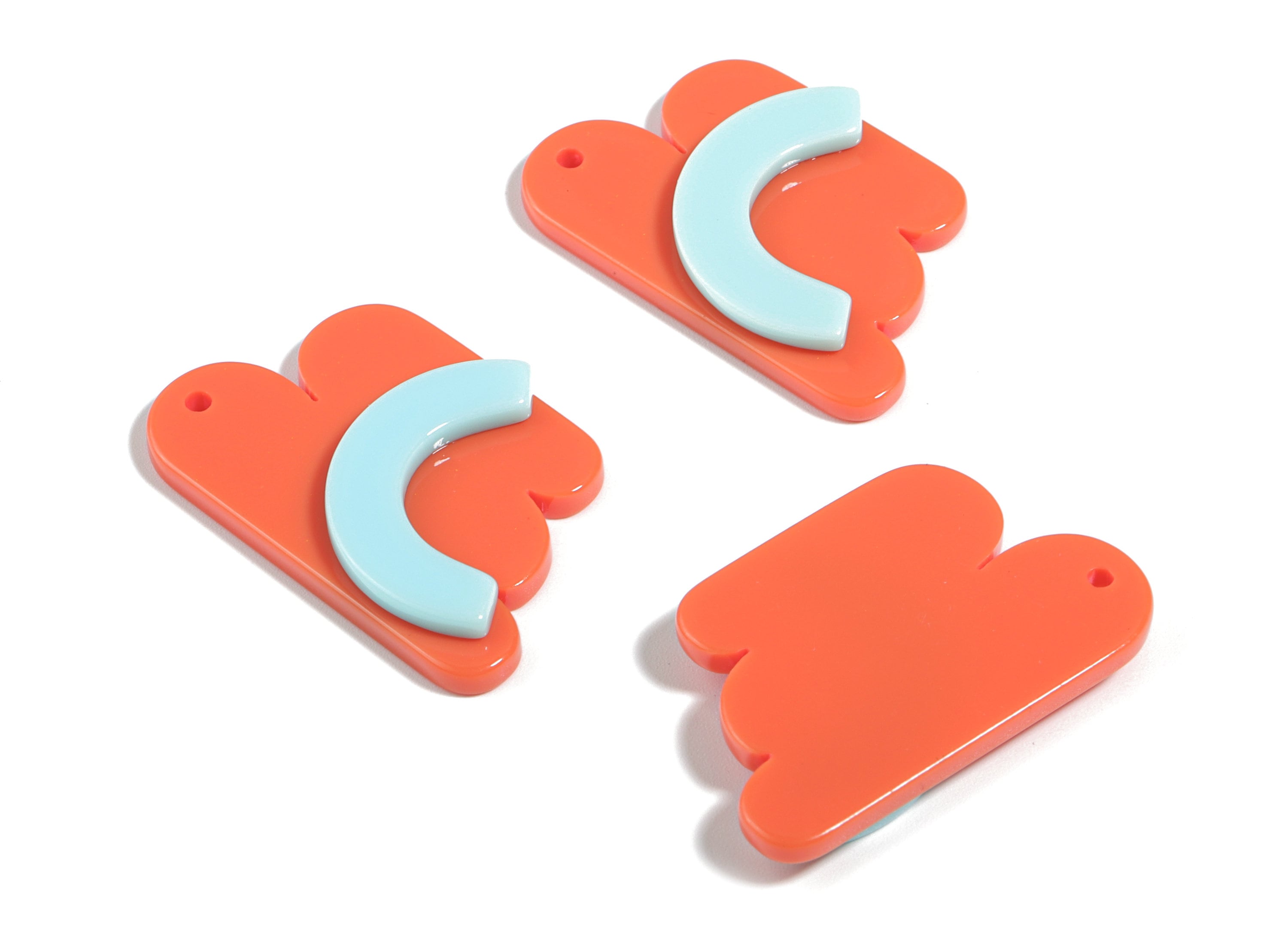 Acrylic Geometric Charms - Geometric Earring and Pandant - Earring Findings - Jewelry Supplies - 34.46x22.01x4.22mm - AC1910 - DOMEDBAZAAR