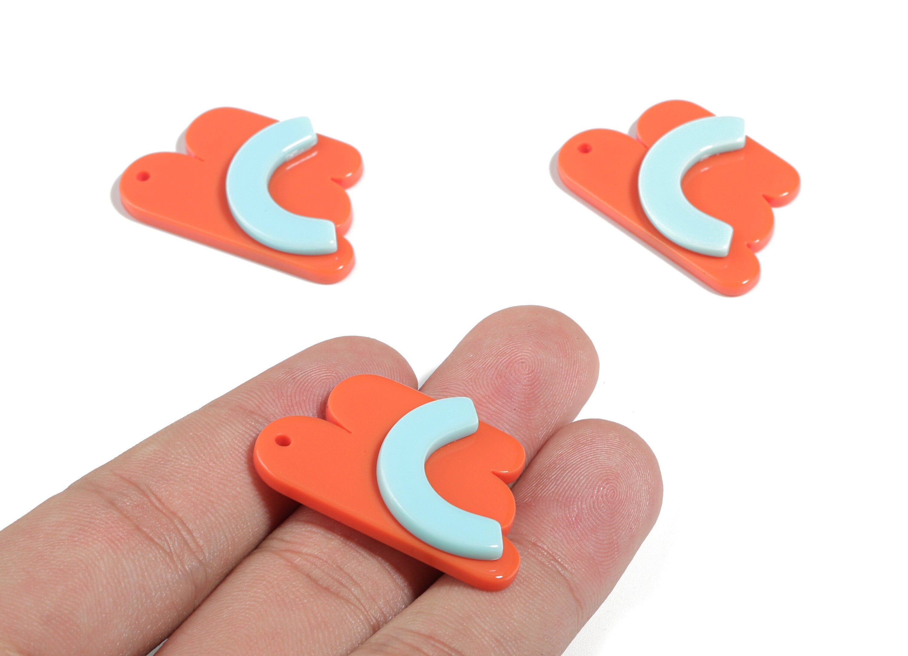 Acrylic Geometric Charms - Geometric Earring and Pandant - Earring Findings - Jewelry Supplies - 34.46x22.01x4.22mm - AC1910 - DOMEDBAZAAR