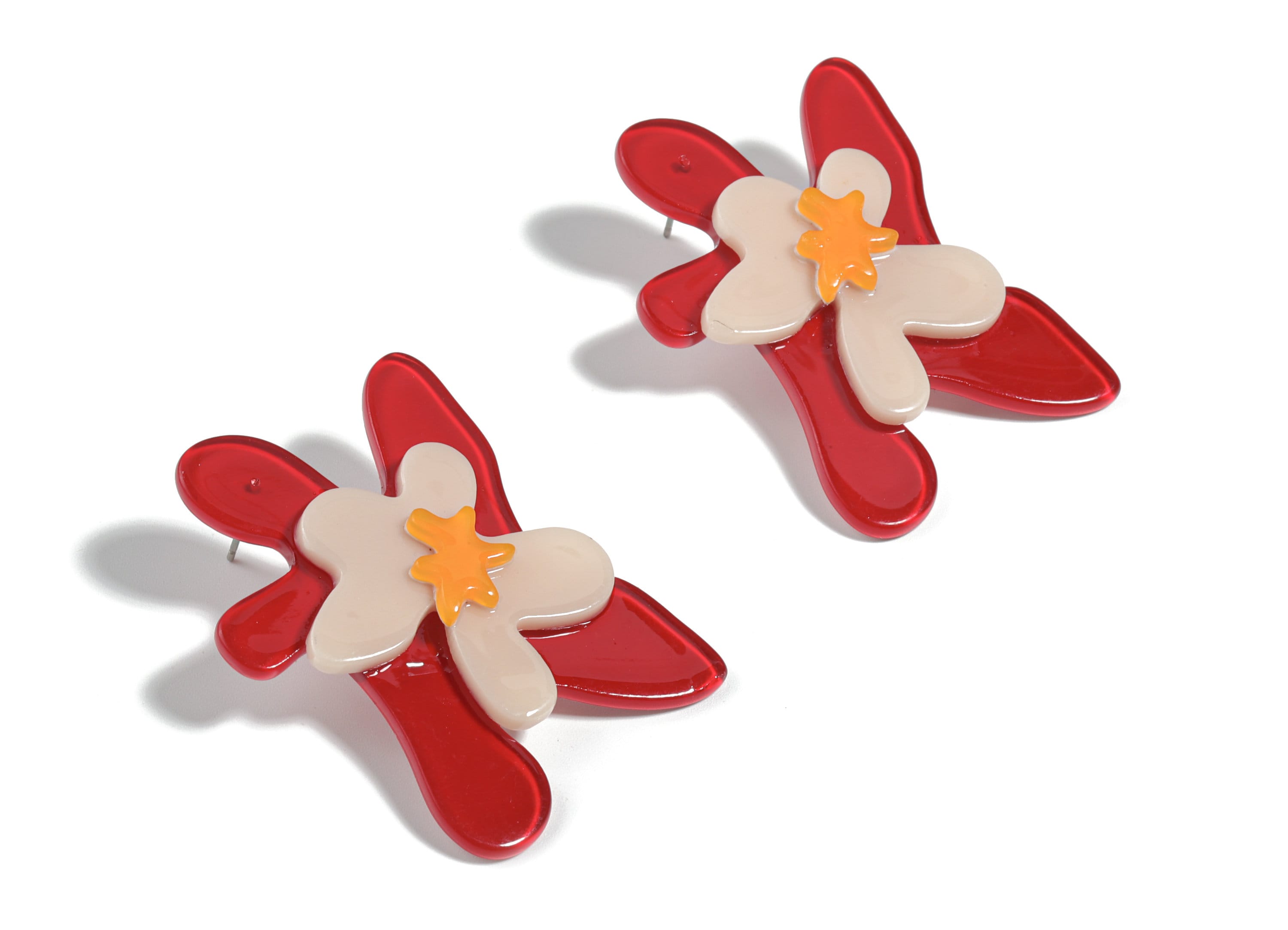 Acrylic Splash Earring Stud - Drop Earring Post - Earring Post - Jewelry Supplies - 52.0x33.31x6.33mm - AC1914 - DOMEDBAZAAR