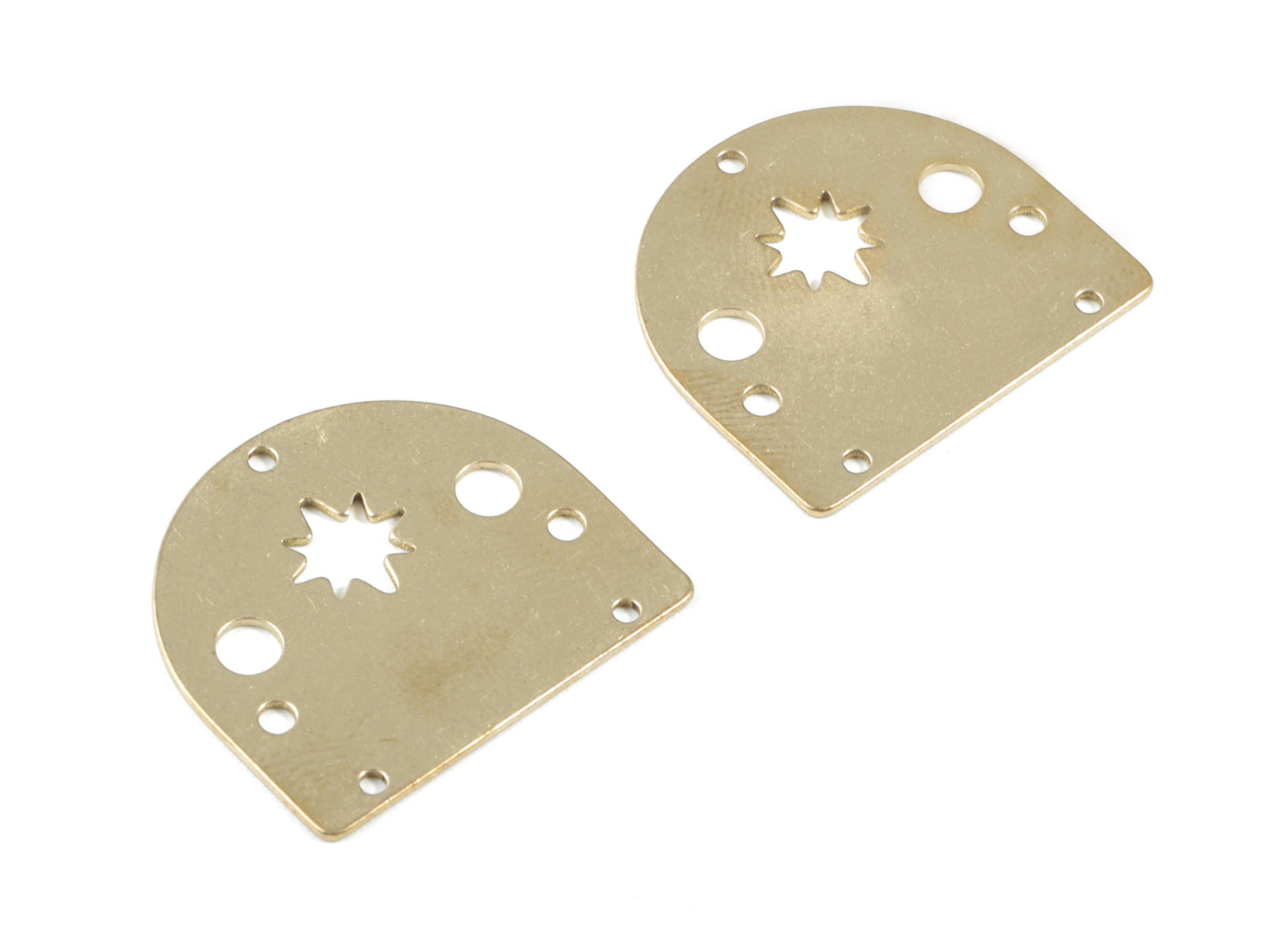 Brass D Earring Connector - Raw Brass Stars Half Moon Charms - 3 Holes - Earrings Finding - Jewelry Supplies - 24.94x22.34x0.75mm - PPM1923 - DOMEDBAZAAR