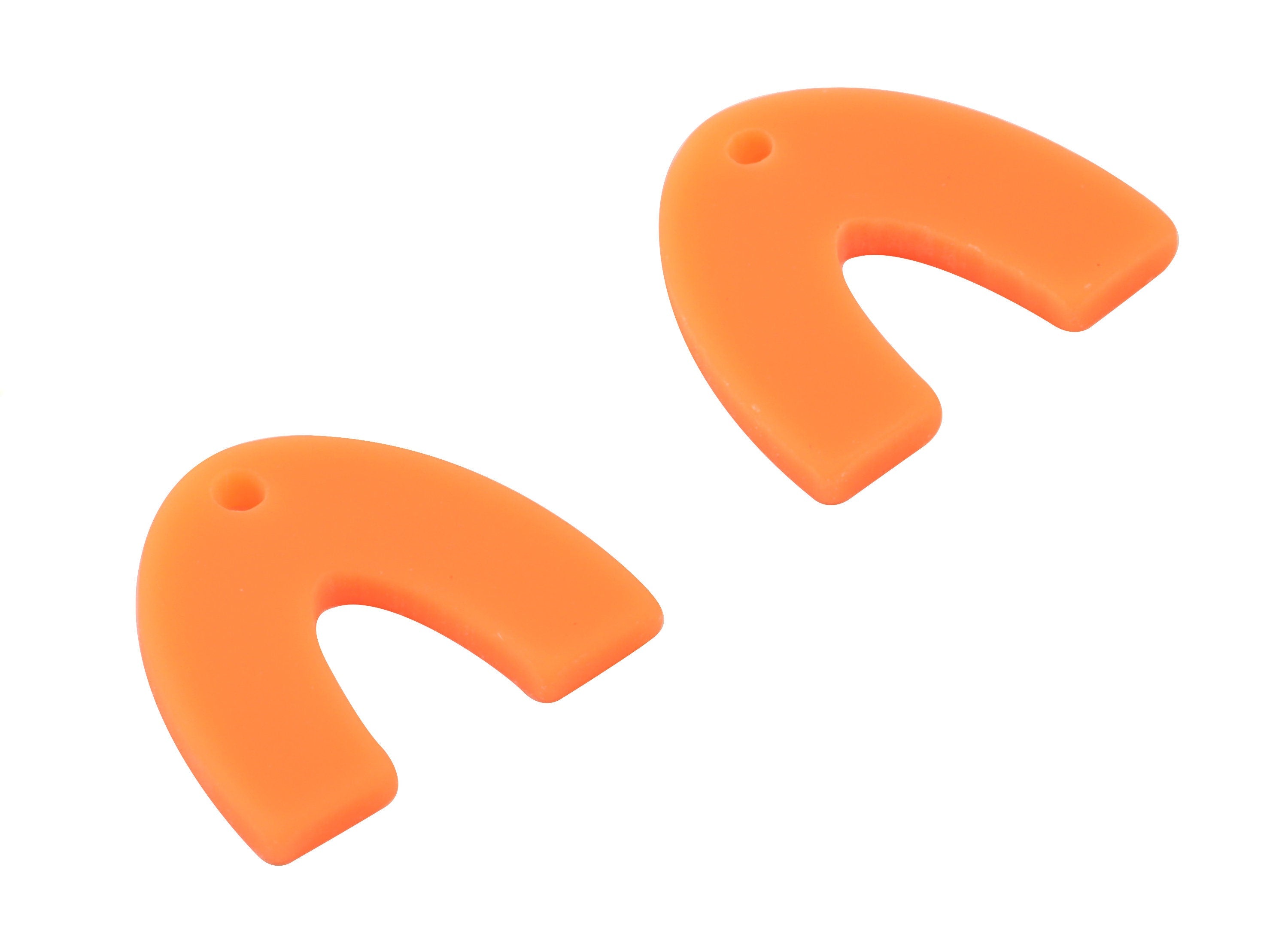 Acrylic Mini U Earring Charms - Matte Mini Geometric Earring - Jewelry Supplies - Color Code:A482 - 17.38x15.59x2.21mm - AC1890G - DOMEDBAZAAR