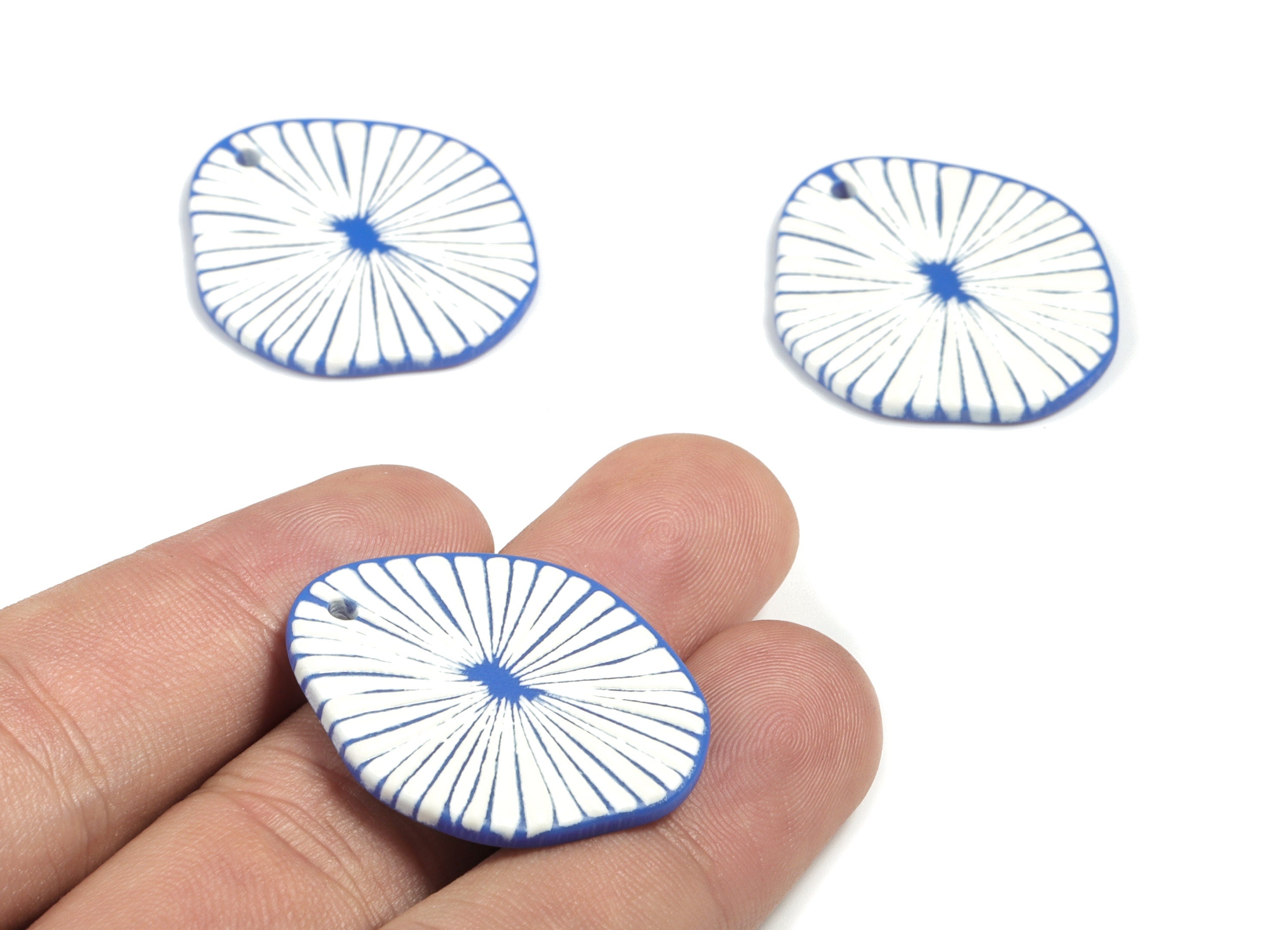 Acrylic Geometric Earring Charms - Printing Geometric Acrylic Charm - Earring Findings - Jewellery Supplies - 31.15x26.98x2.57mm - AC1953A - DOMEDBAZAAR