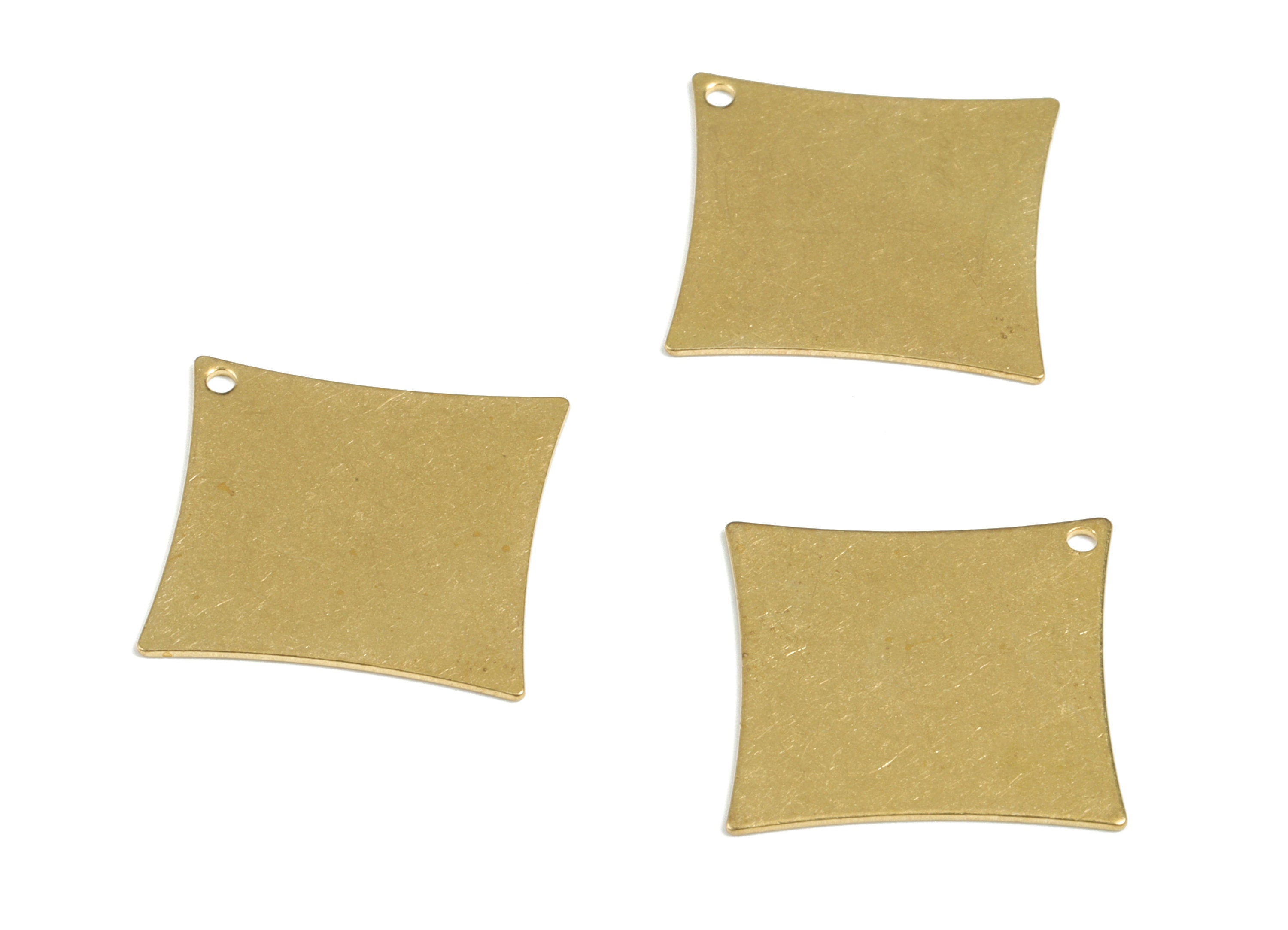 Personalized stamping blank - Brass Square Earring Charms - Raw Brass Stamping Blank Pendant - Earring Findings - 27.59x27.07x0.6mm - PP3569 - DOMEDBAZAAR