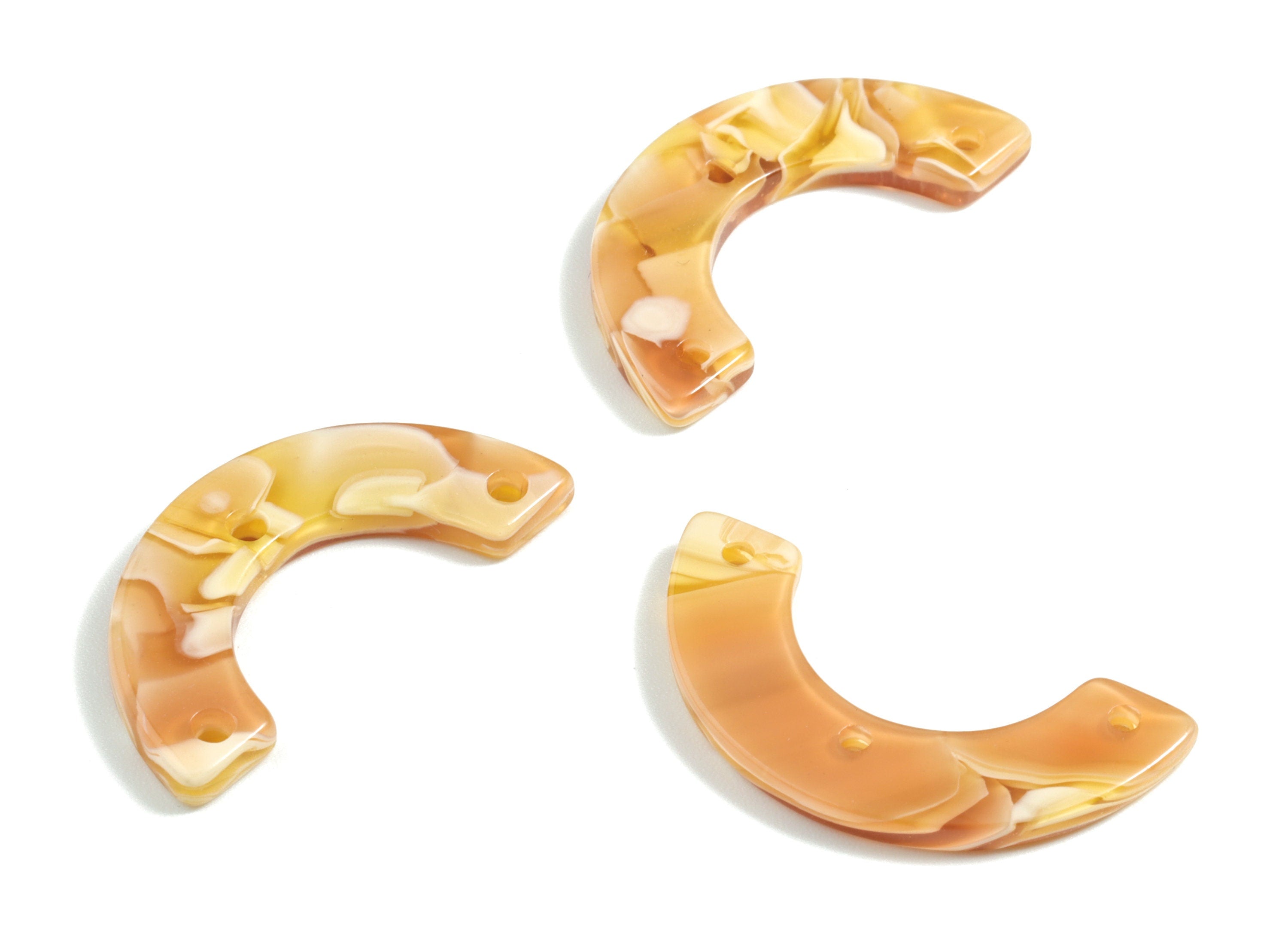 Acetate U Earring Connector - Horsehoe 3 Holes Earring Charm - Jewelry Supplies - Color Code: A188 - 29.33x14.54x2.45mm - AC1355-A188 - DOMEDBAZAAR