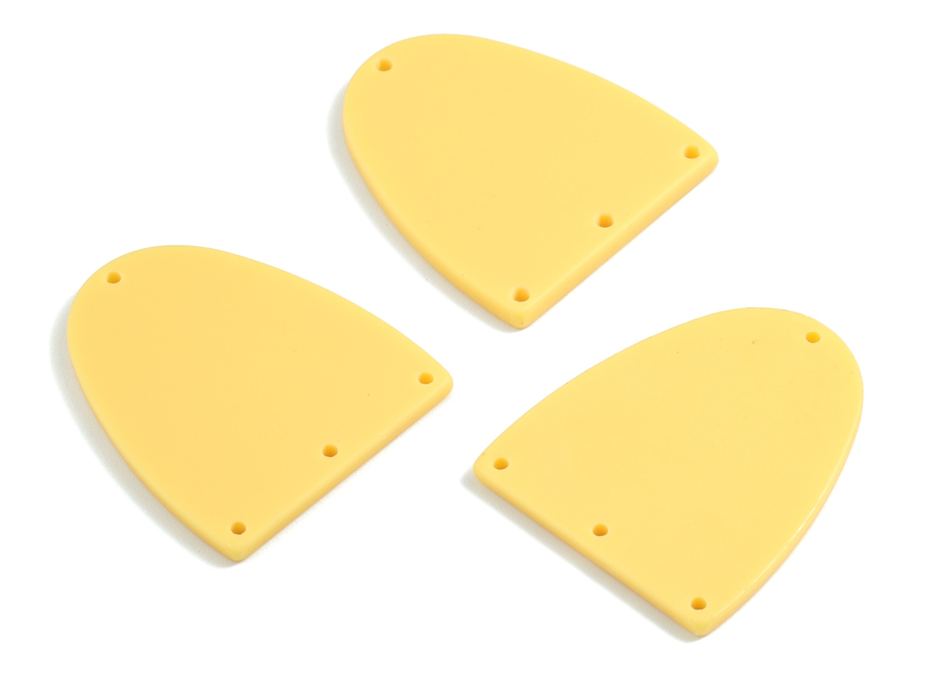 Acrylic D Earring Connector - Acrylic D Earring Charms - 4 Holes - Jewellery Supplies - Color Code:A474 - 31.62x26.92x2.19mm - AC1956-A474 - DOMEDBAZAAR