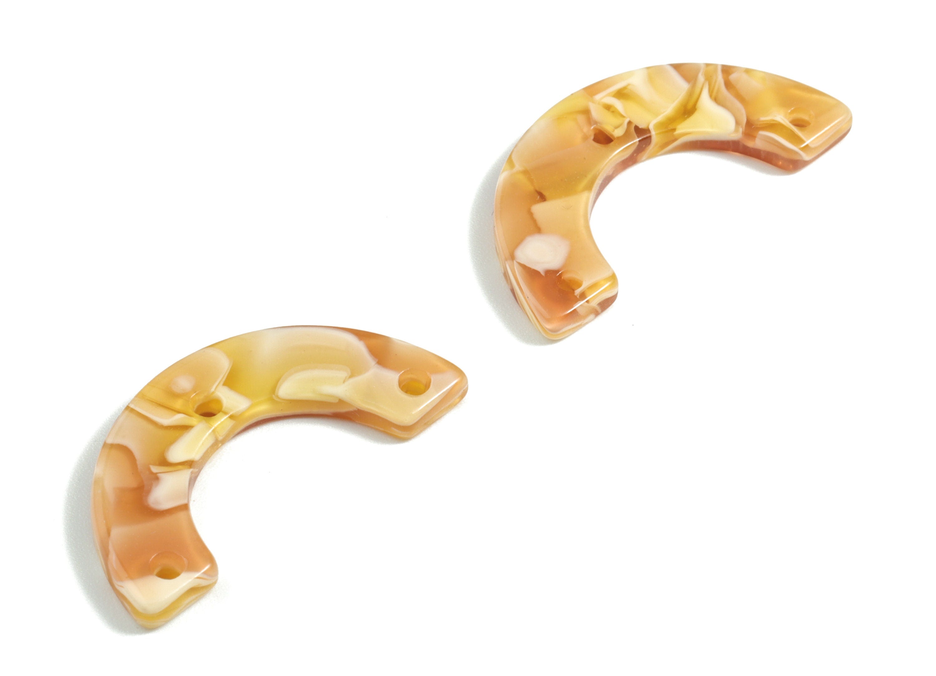 Acetate U Earring Connector - Horsehoe 3 Holes Earring Charm - Jewelry Supplies - Color Code: A188 - 29.33x14.54x2.45mm - AC1355-A188 - DOMEDBAZAAR