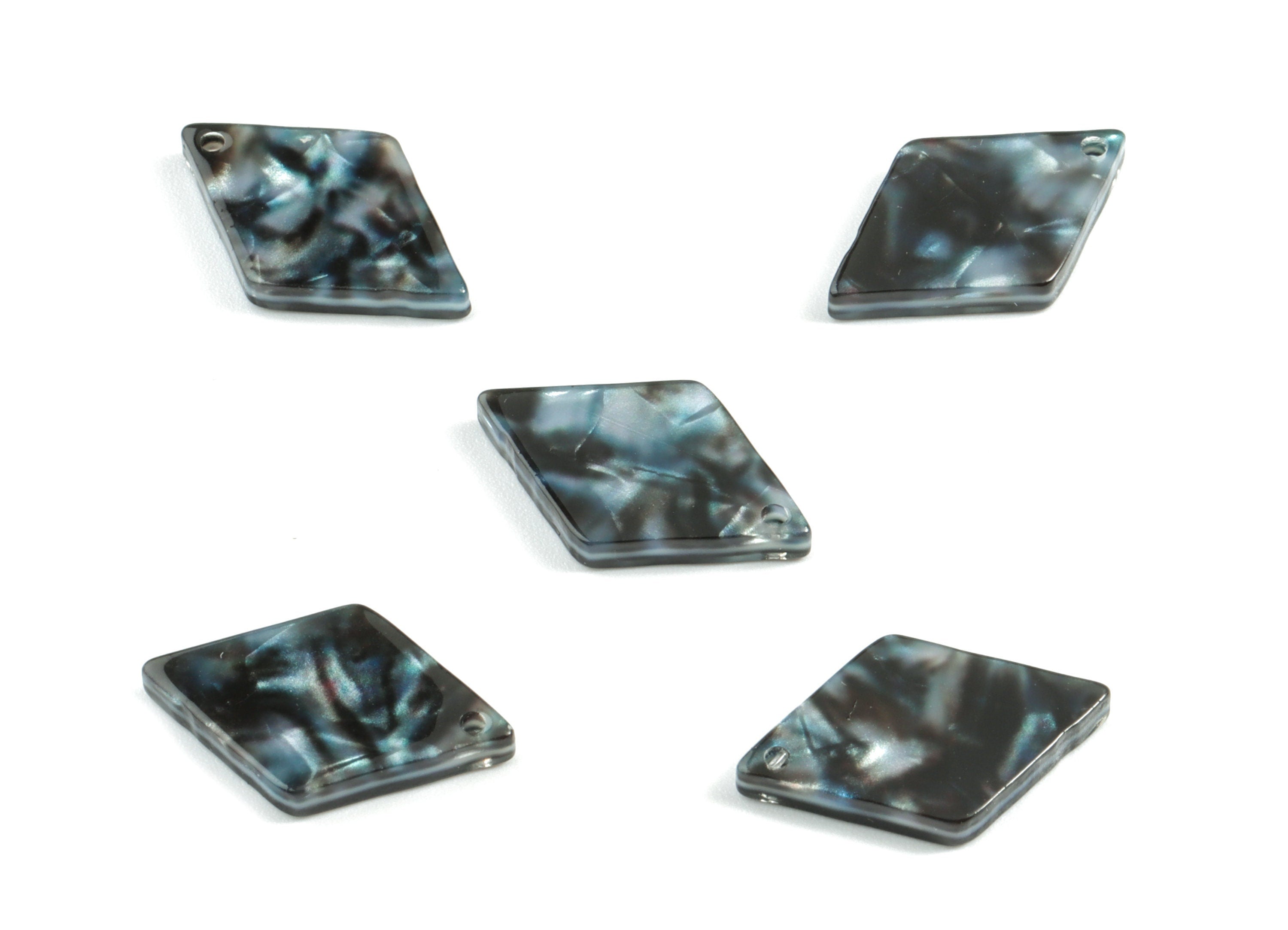 Acetate Rhombus Charms - Rhombus Earrings and Pendant - Jewelry Supplies - Color Code:A485 - 19.81x12.47x2.44mm - AC1539-A485 - DOMEDBAZAAR