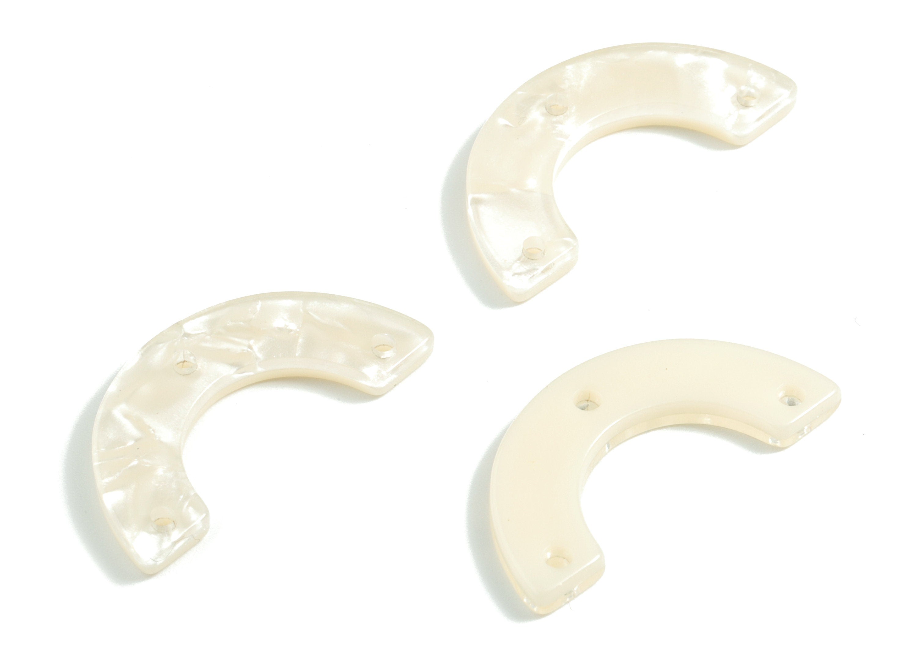 Acrylic U Earring Connector - Horsehoe 3 Holes Earring Charm - Jewelry Supplies - Color Code: A431 - 29.95x15.1x2.46mm - AC1355-A31 - DOMEDBAZAAR