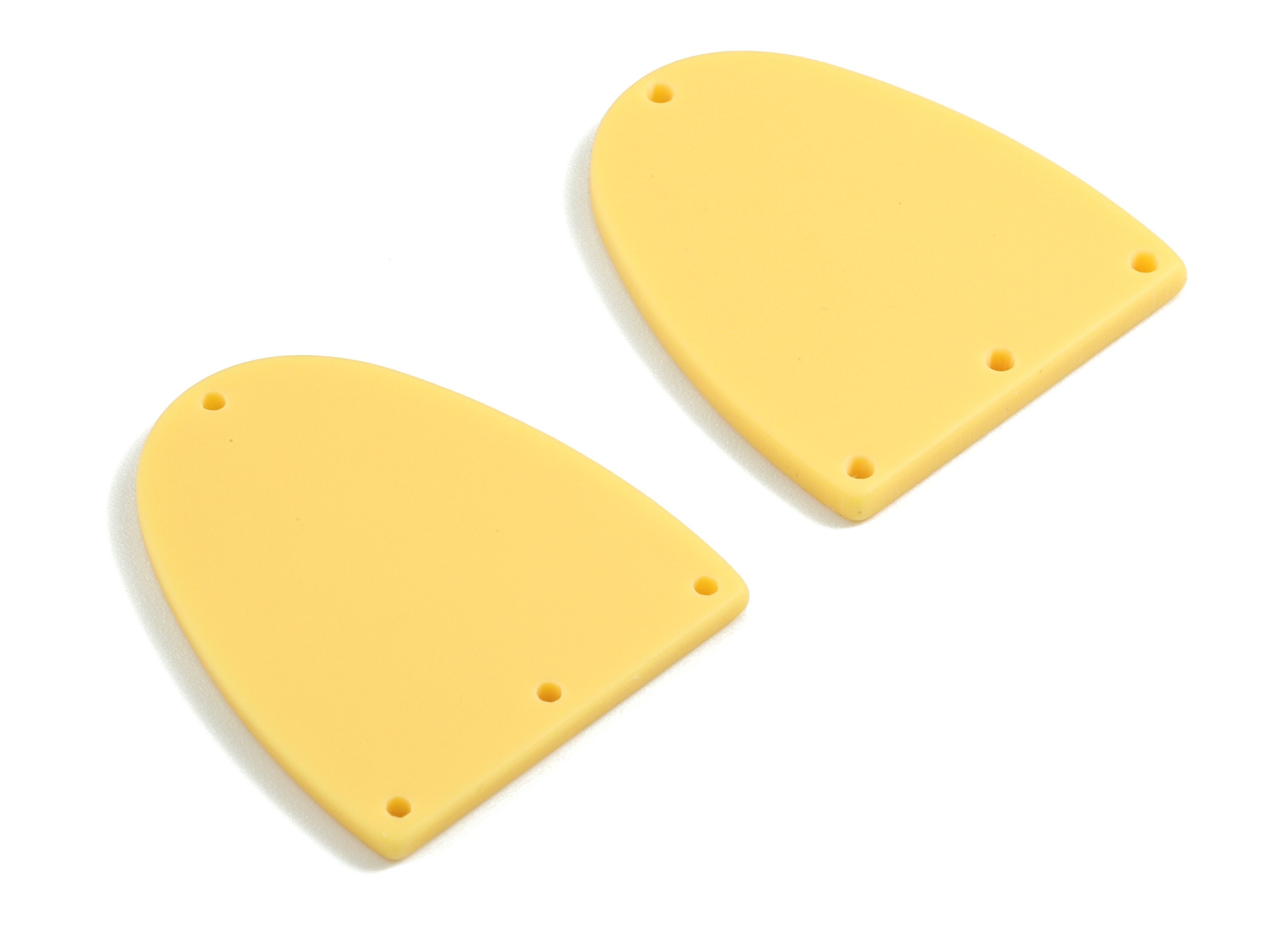 Acrylic D Earring Connector - Acrylic D Earring Charms - 4 Holes - Jewellery Supplies - Color Code:A474 - 31.62x26.92x2.19mm - AC1956-A474 - DOMEDBAZAAR