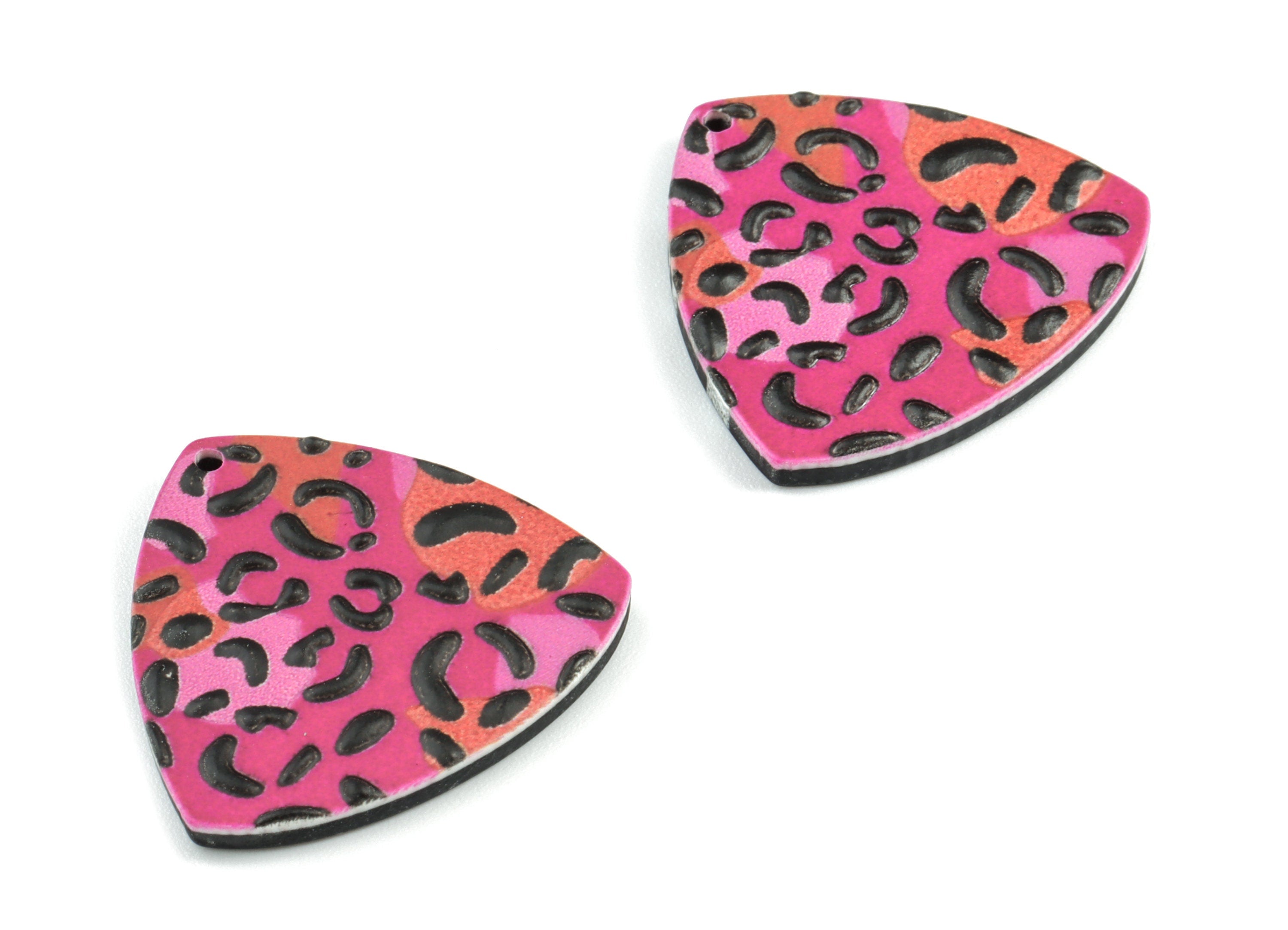 Acrylic Geometry Earring Charms - Acrylic Geometry Charm - Earring Findings - Jewelry Supplies - 25.16x23.82x2.66mm - AC1981A - DOMEDBAZAAR