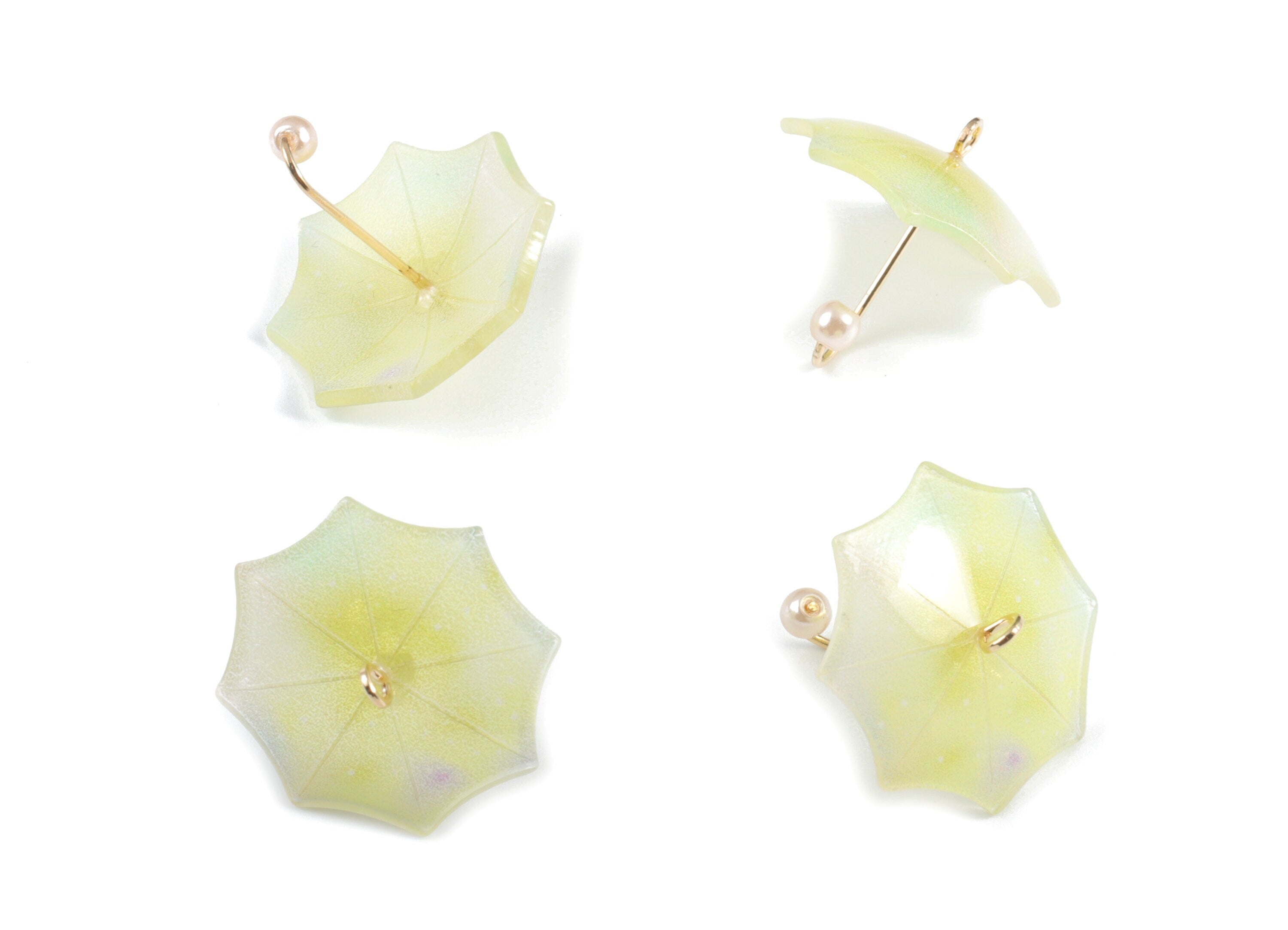 Acrylic Umbrella Earring Charms - Acrylic Umbrella Pendant - Earring Findings - Jewelry Supplies - 18.82x20.75x8.28mm - AC1983E - DOMEDBAZAAR