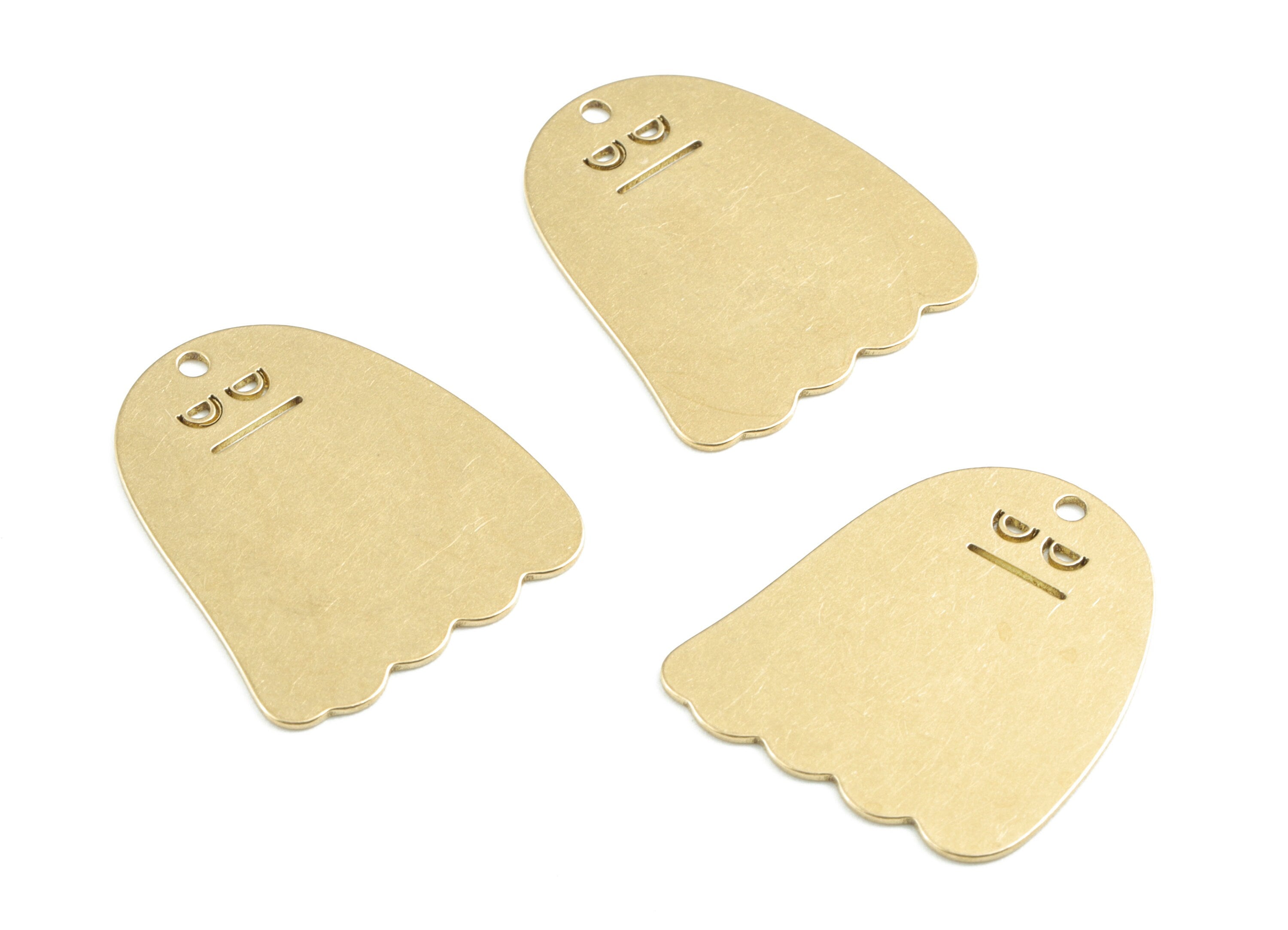 Personalized stamping blank - Brass Ghost Earring Charms - Raw Brass Ghost Pendant - Earrings Finding - 25x201x0.62mm - PPM3162 - DOMEDBAZAAR