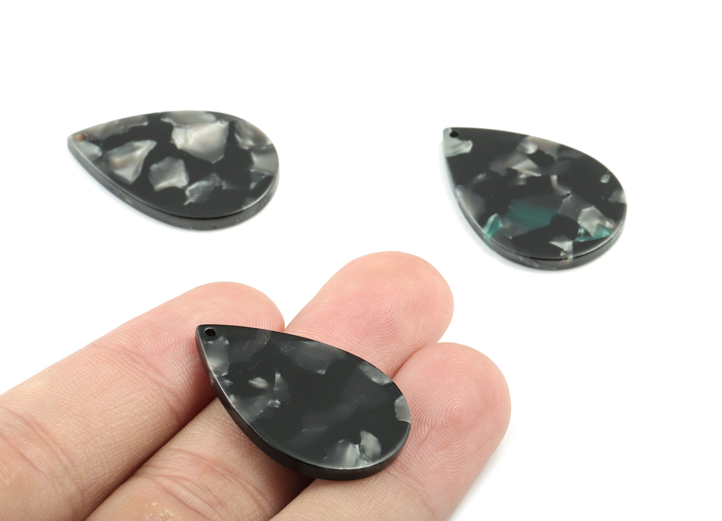 Acetate Drop Earring Charms - Drop Pendant - Earring Findings - Jewelry Supplies - Color Code:A488 - 31.22x20.85x2.52mm - AC1127-A488 - DOMEDBAZAAR