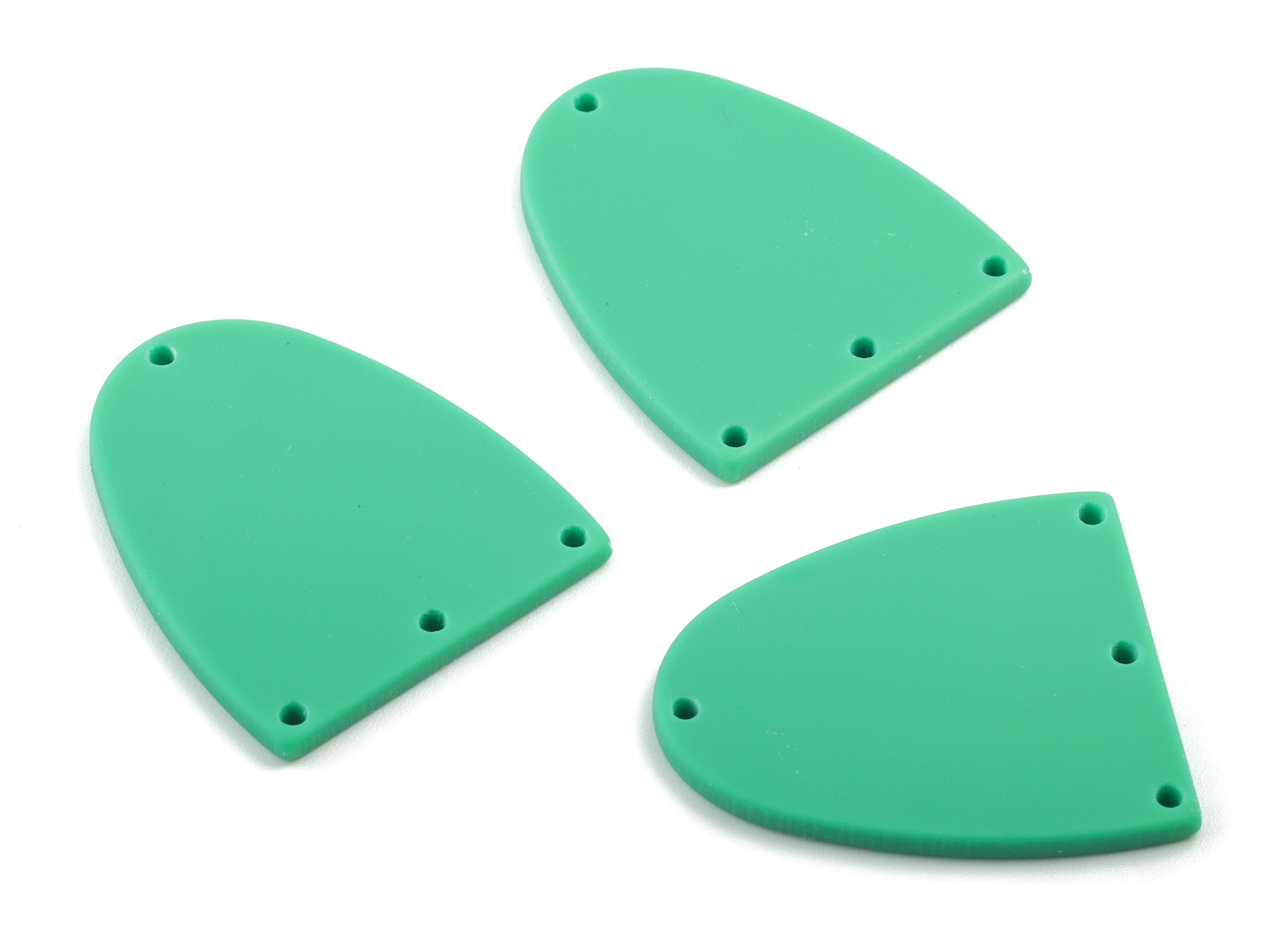 Acrylic D Earring Connector - Acrylic D Earring Charms - 4 Holes - Jewellery Supplies - Color Code:A478 - 31.85x27.15x2.55mm - AC1956-A478 - DOMEDBAZAAR