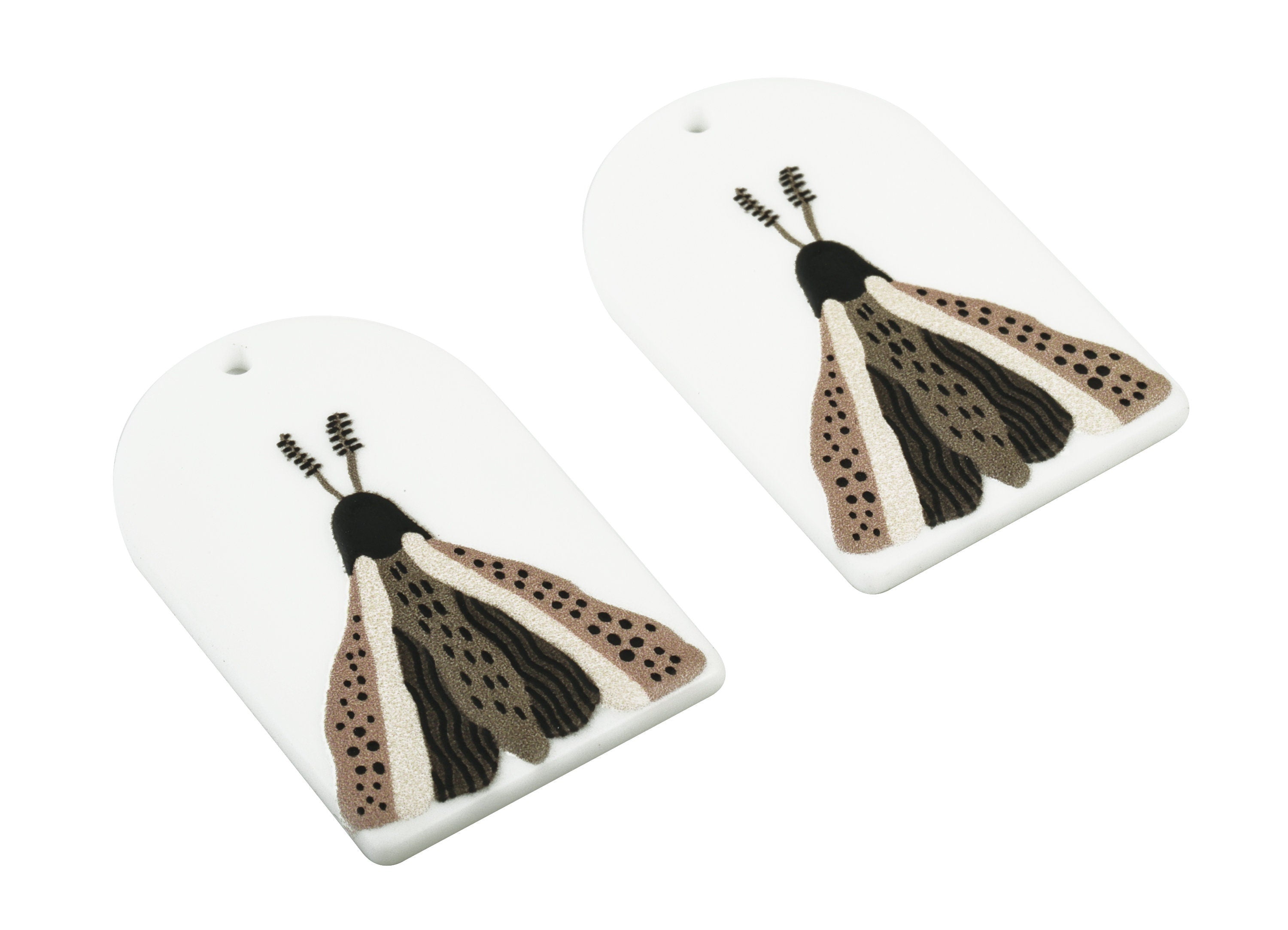 Acrylic Beetle Earring Charms - Acrylic Insect Pandant - Earring Findings - Jewelry Supplies - 39.8x25.39x2.42mm - AC2023B - DOMEDBAZAAR