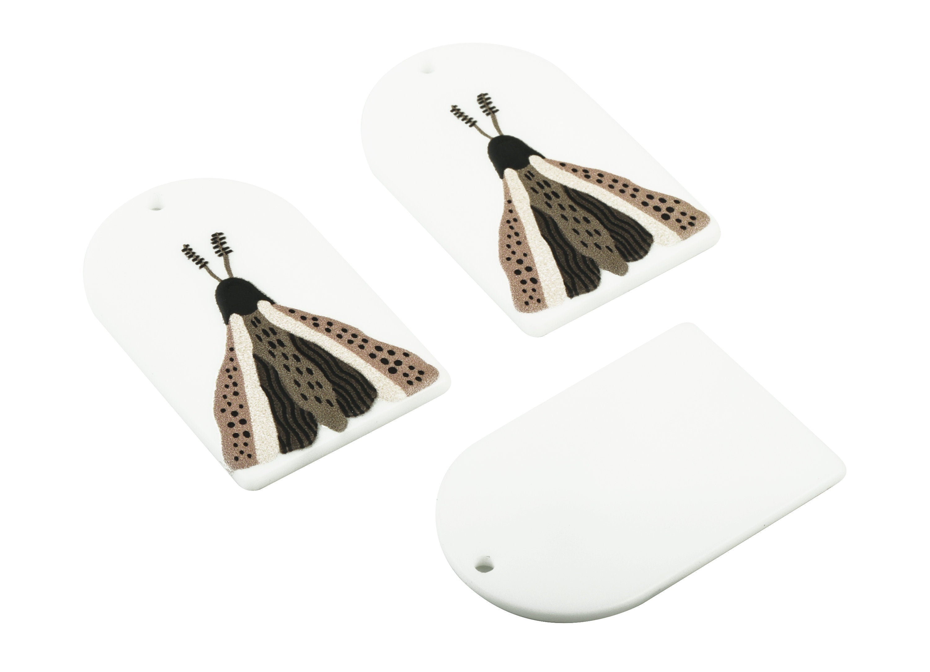 Acrylic Beetle Earring Charms - Acrylic Insect Pandant - Earring Findings - Jewelry Supplies - 39.8x25.39x2.42mm - AC2023B - DOMEDBAZAAR