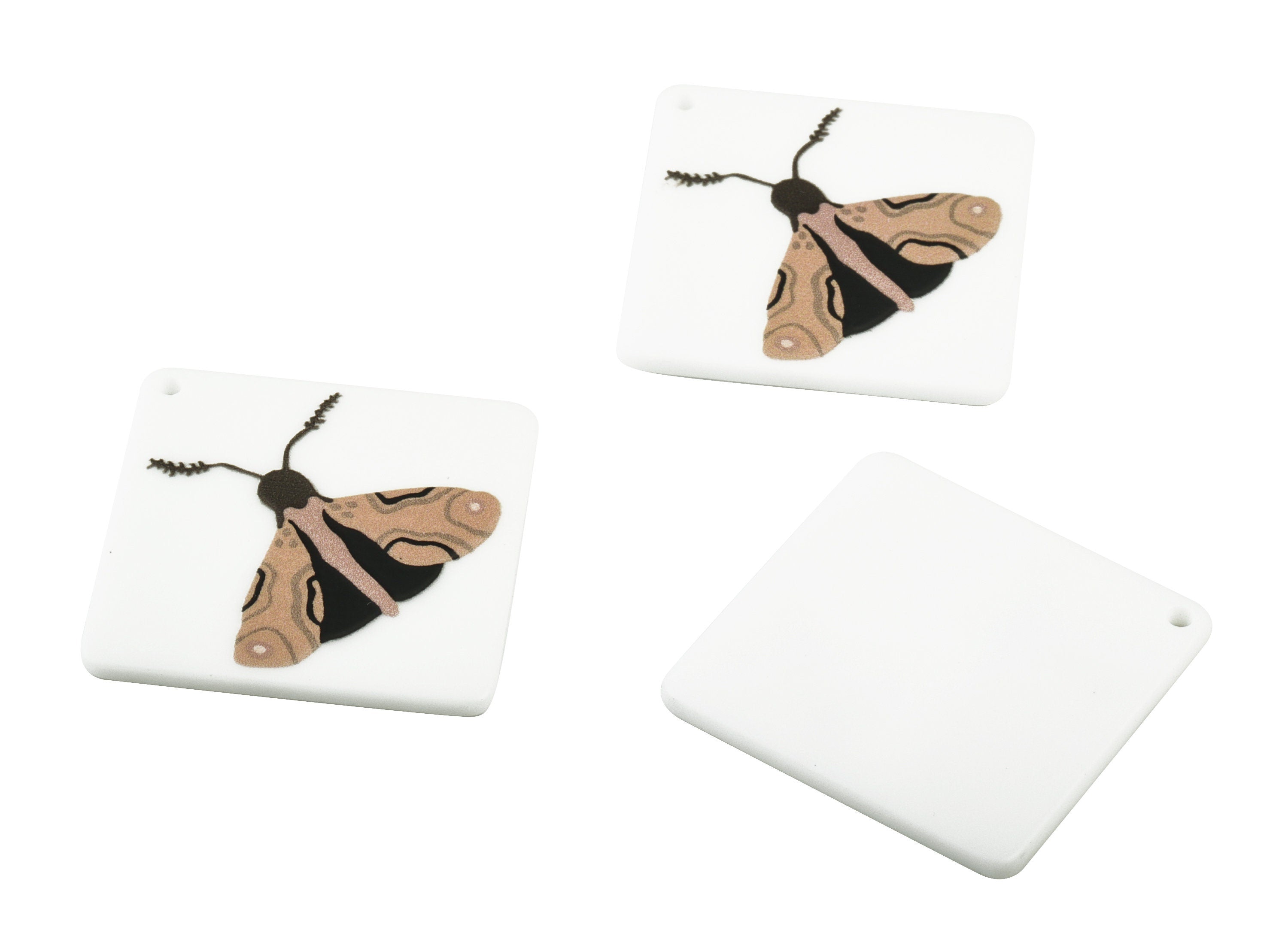 Acrylic Butterfly Earring Charms - Acrylic Insect Pandant - Earring Findings - Jewelry Supplies - 41.7x30.6x2.41mm - AC2024A - DOMEDBAZAAR