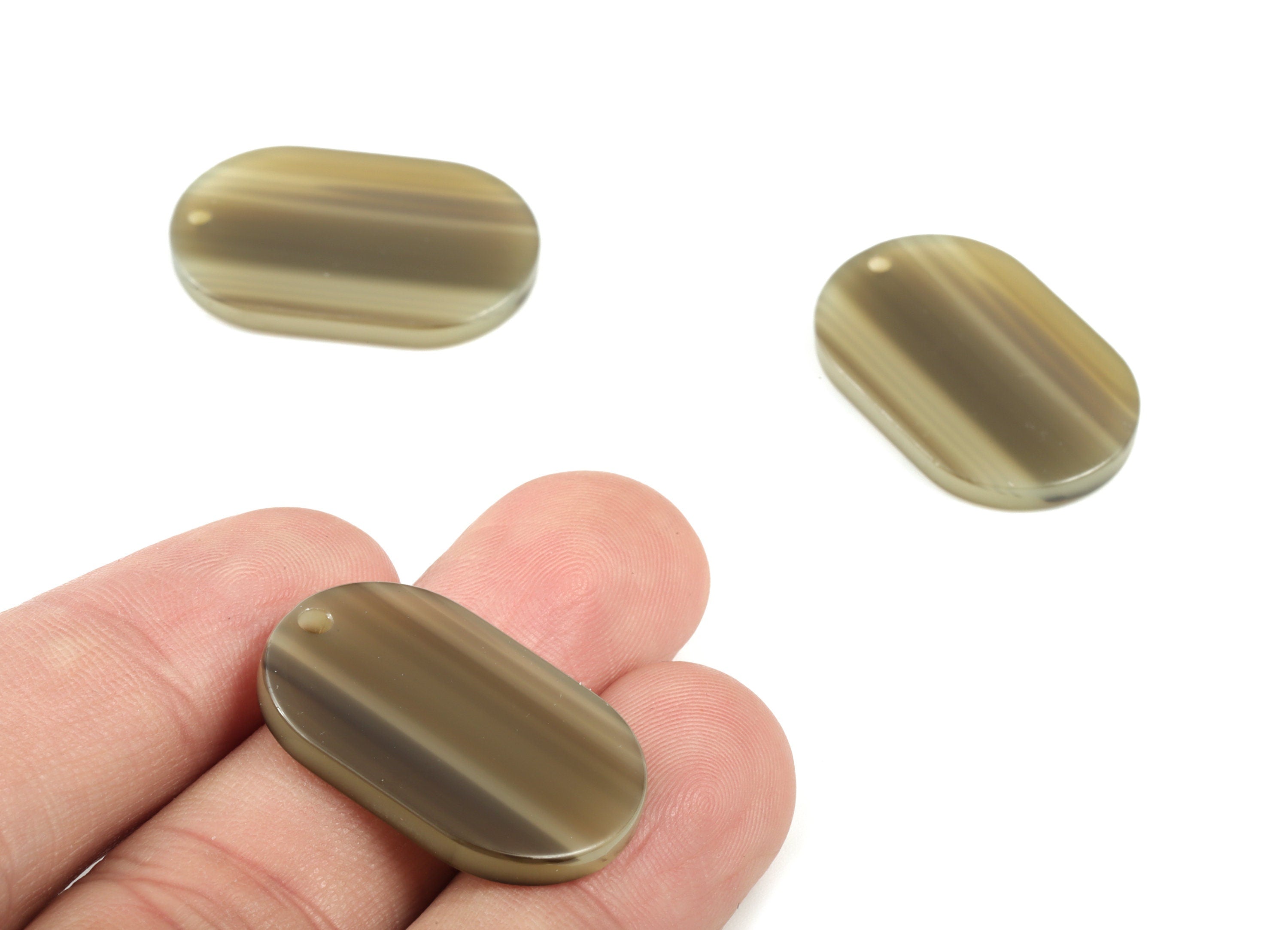 Acrylic Oval Earring Charms - Oval Pendant - Earring Findings - Jewelry Supplies - Color Code: A495 - 26.75x20.7x2.65mm - AC1158-A495 - DOMEDBAZAAR